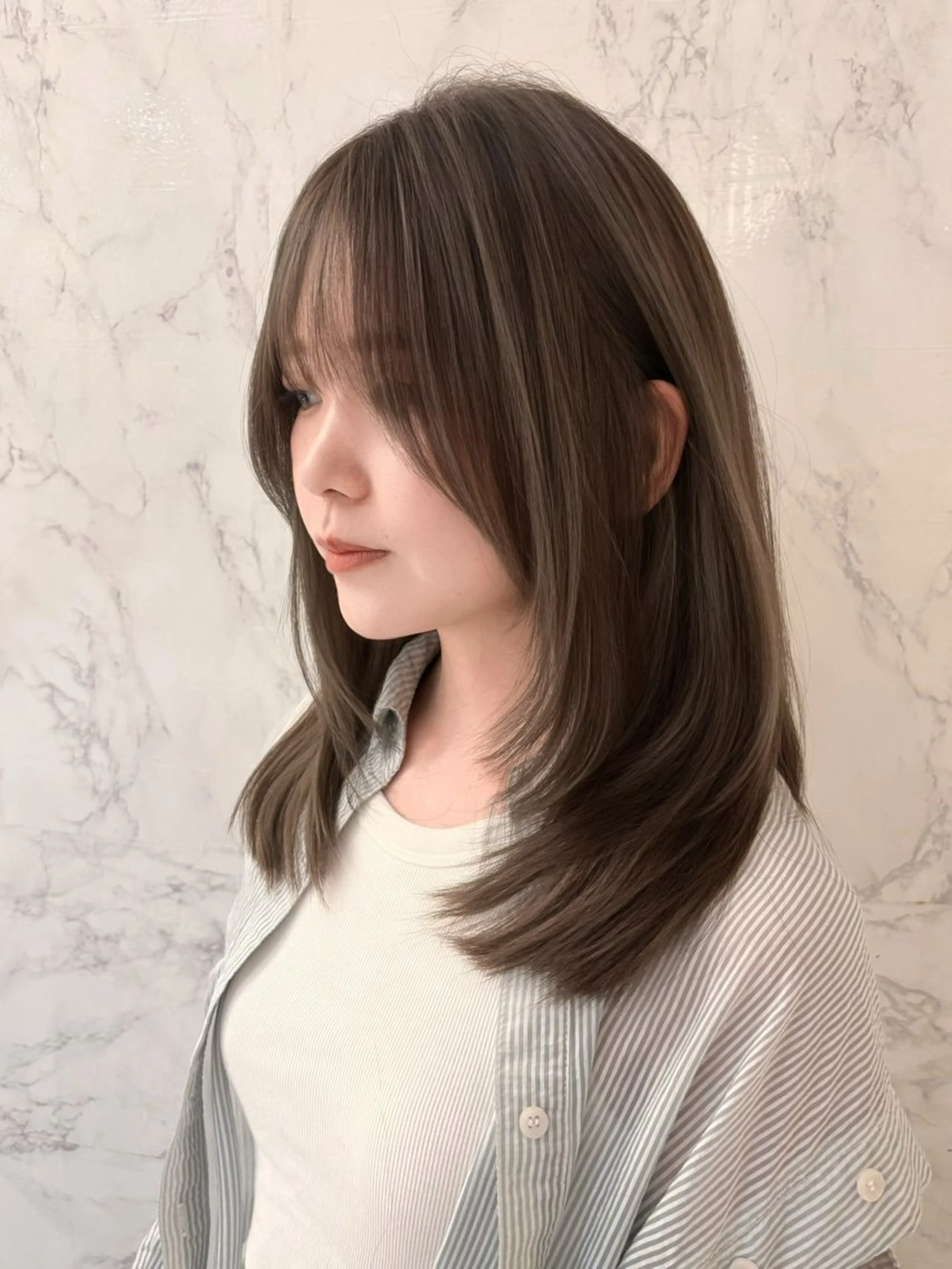 セミロング 小顔カット/レイヤー 【WiLL】加藤のヘアスタイル