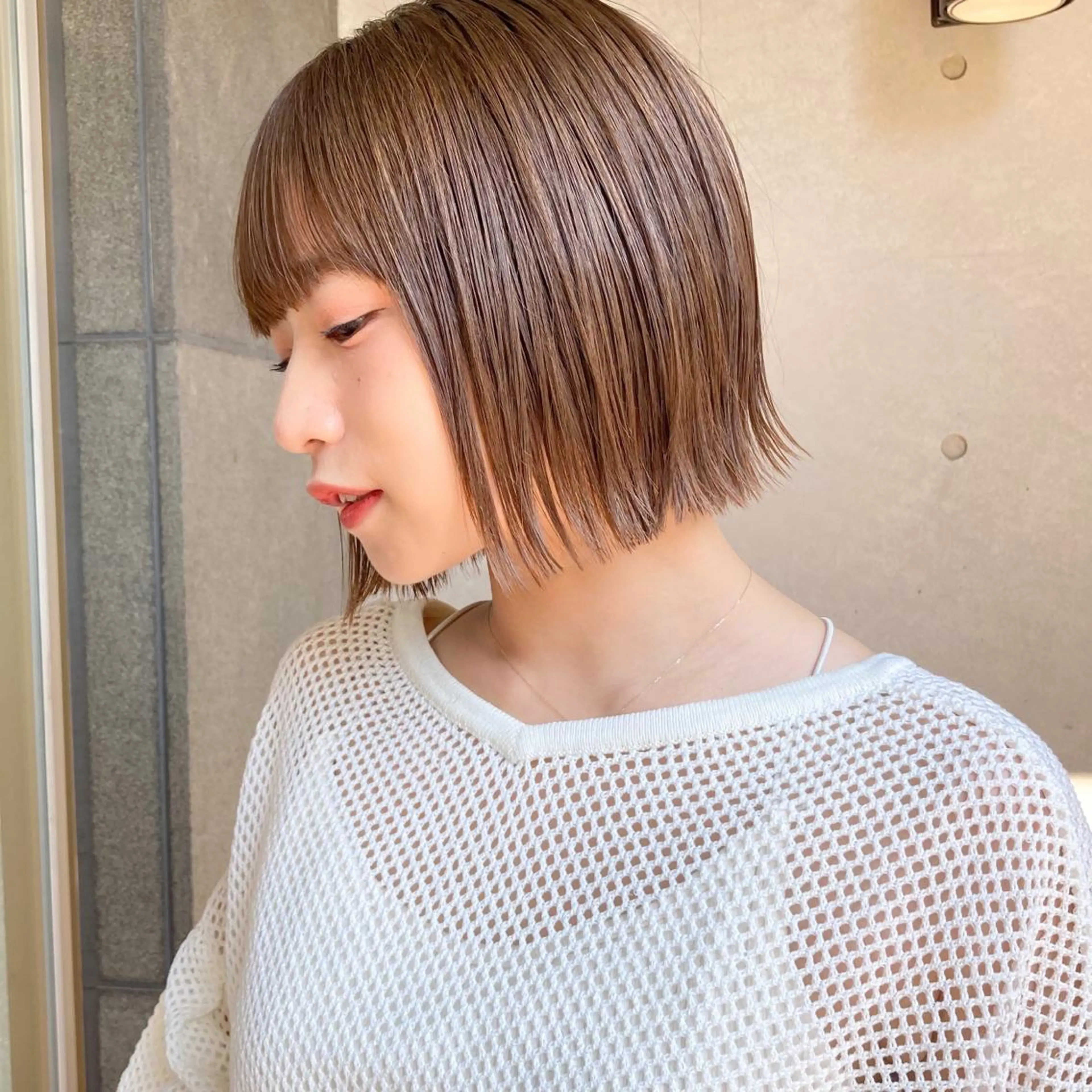 ショート カラー 暖色/艶髪/ボブ/ ミディアム/Ayaのヘアスタイル