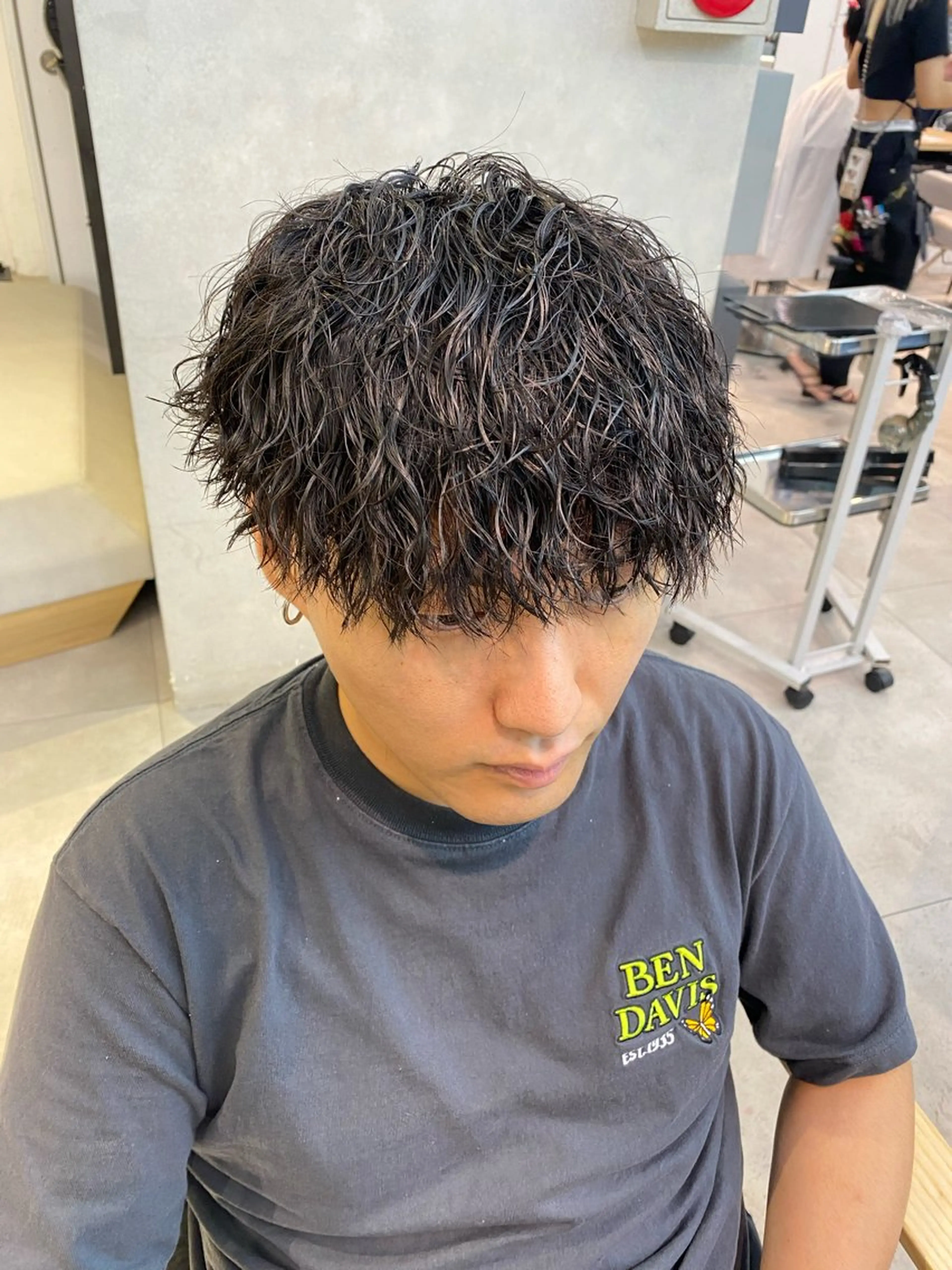 パーマ メンズ カット パーマ 新宿【メンズパーマ】 塩澤太一のヘアスタイル