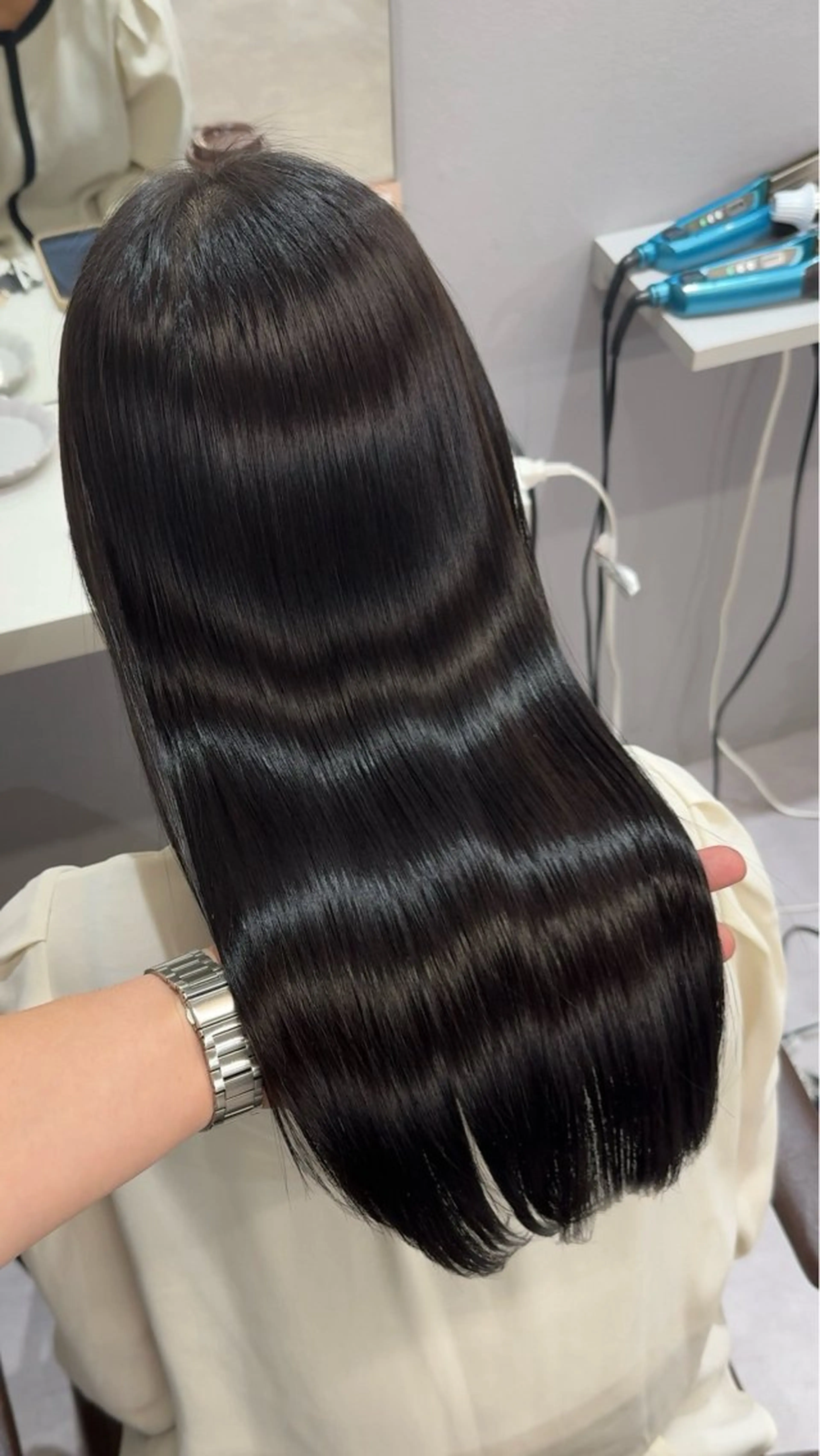 ロング 髪質改善 縮毛矯正 トリートメント 酸性ストレート カット ヘアカラー 縮毛矯正 トリートメント 髪質改善×縮毛矯正 Core梅田　片山のヘアスタイル
