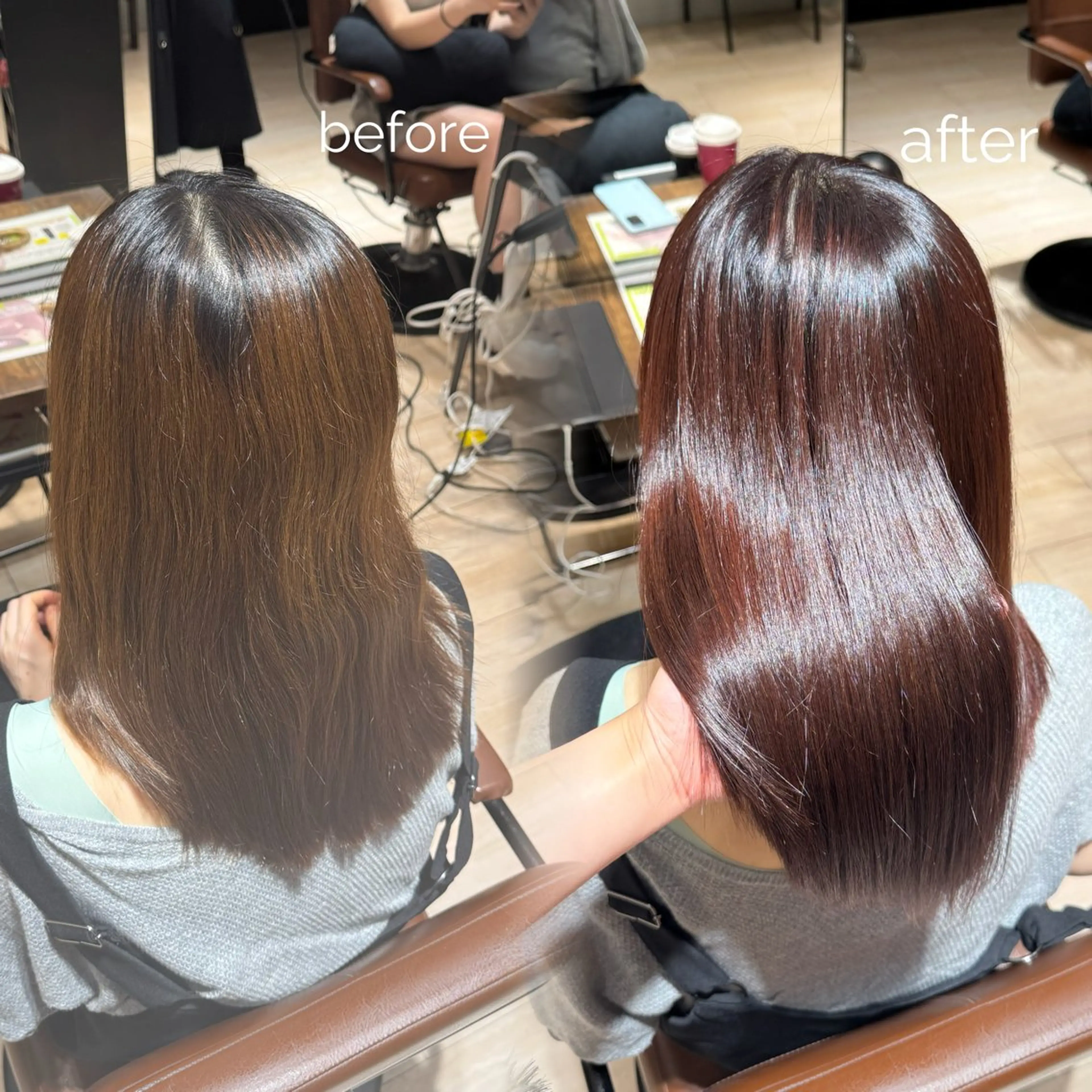 セミロング カラー ヘアカラー トリートメント 白髪染めモデル様 募集中💖祝迫華艶のヘアスタイル