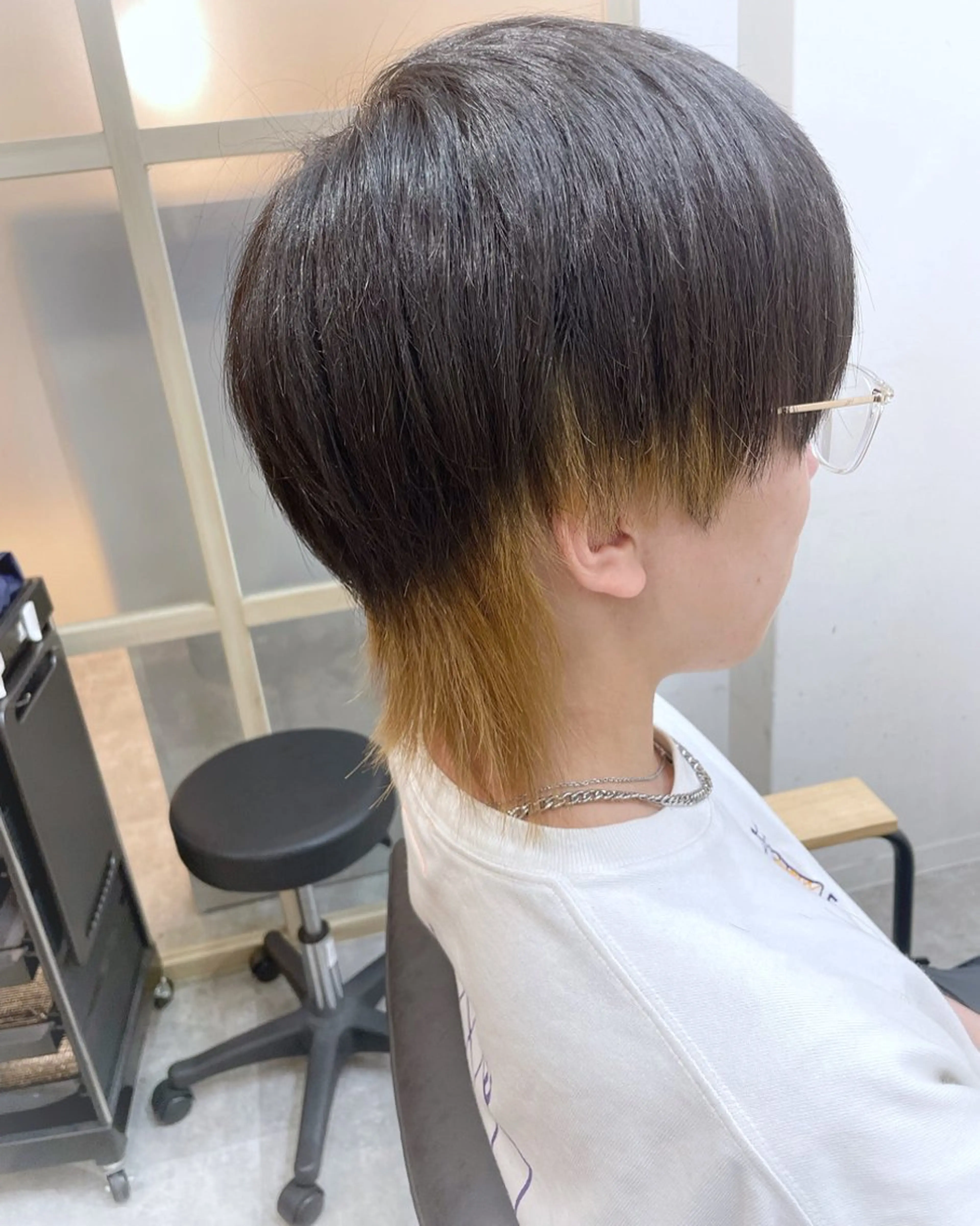 ミディアム カラー メンズ EMANON新宿南口所属・🦄中性ウルフ ☁️Shiori🦄のヘアスタイル