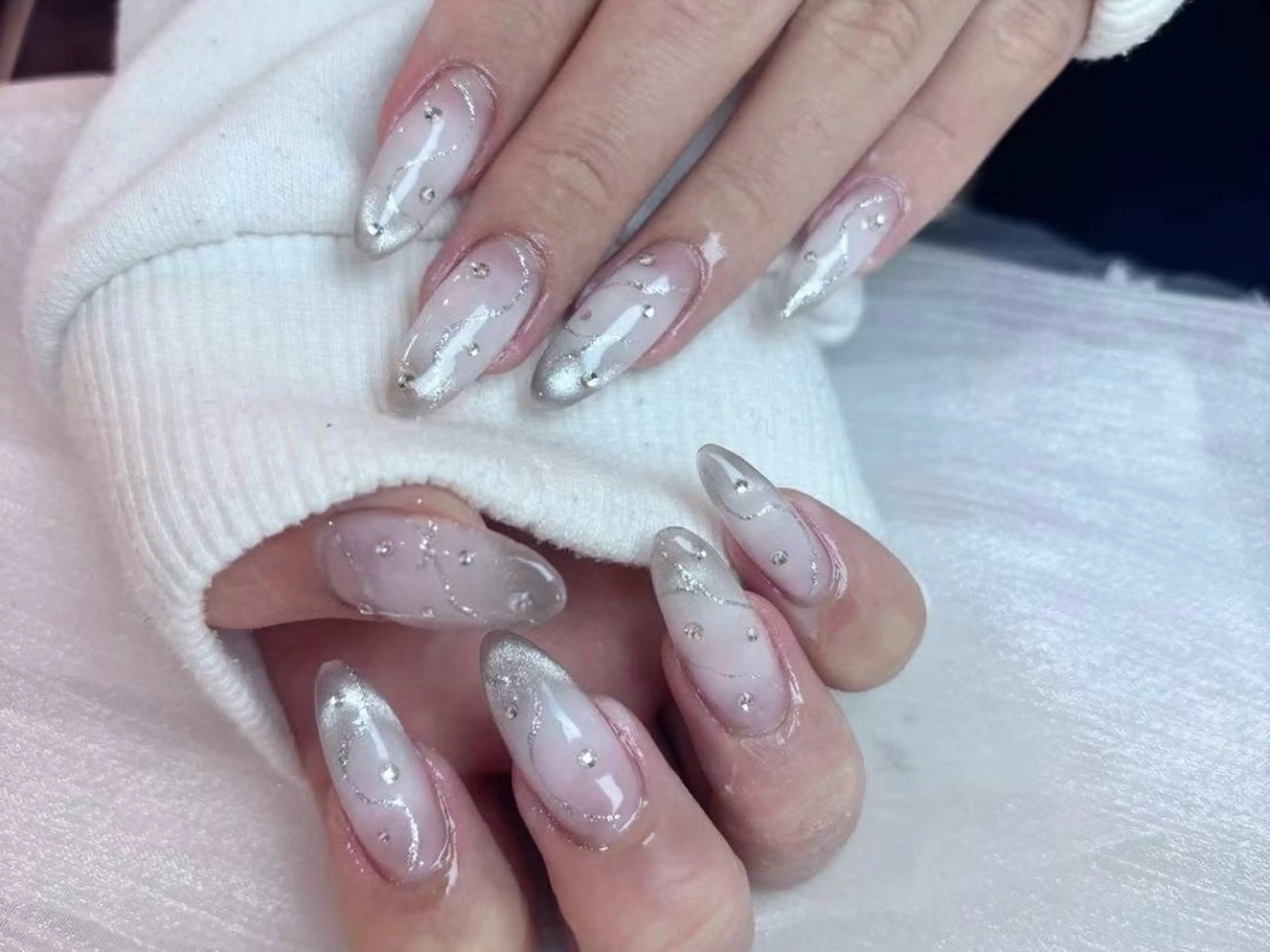 ネイル アートネイル フットネイル ジェルネイル ハート マグネットネイル Babarla Nailのネイルデザイン