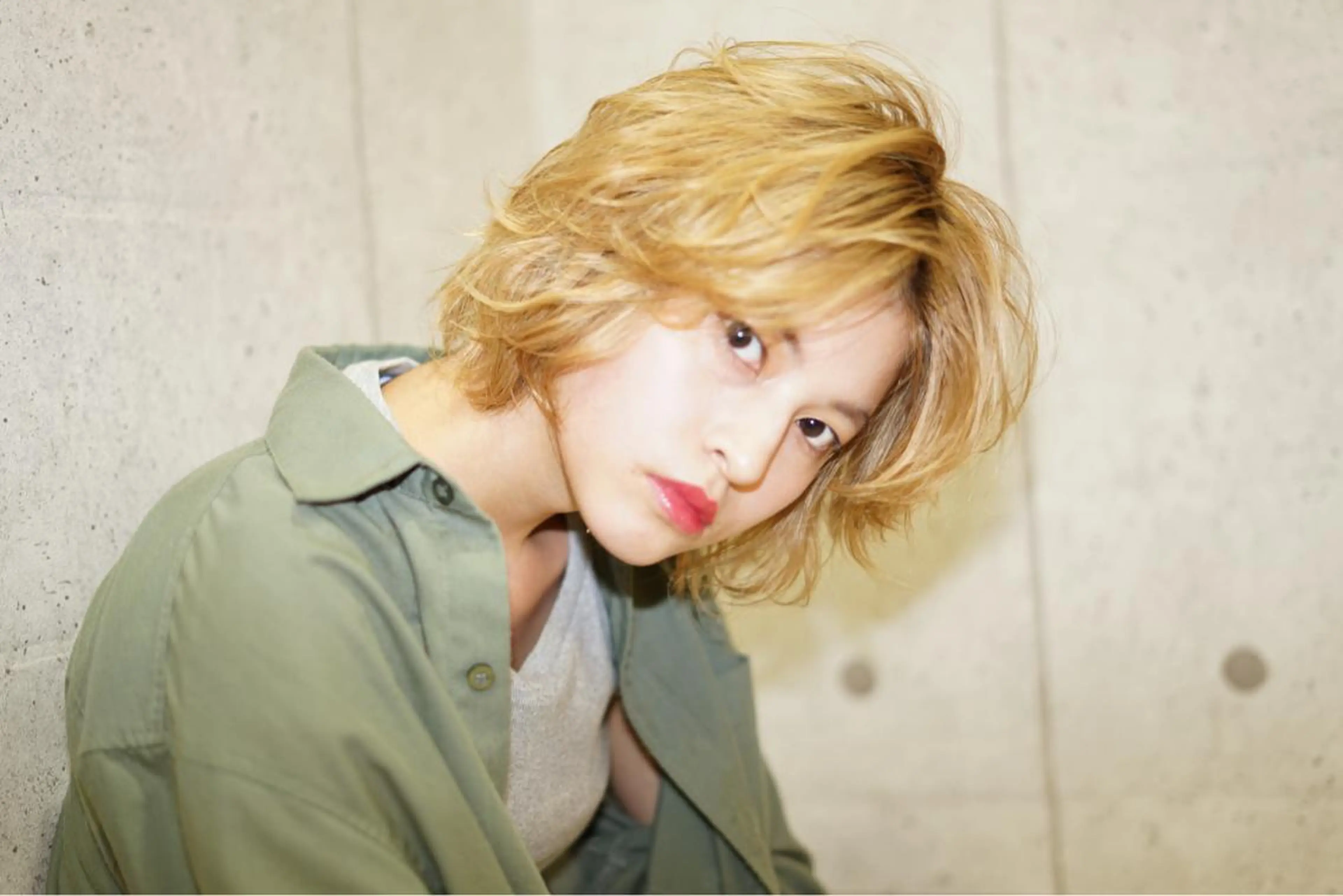 ミディアム カラー パーマ 可愛いを作る神 ナオヒロのヘアスタイル