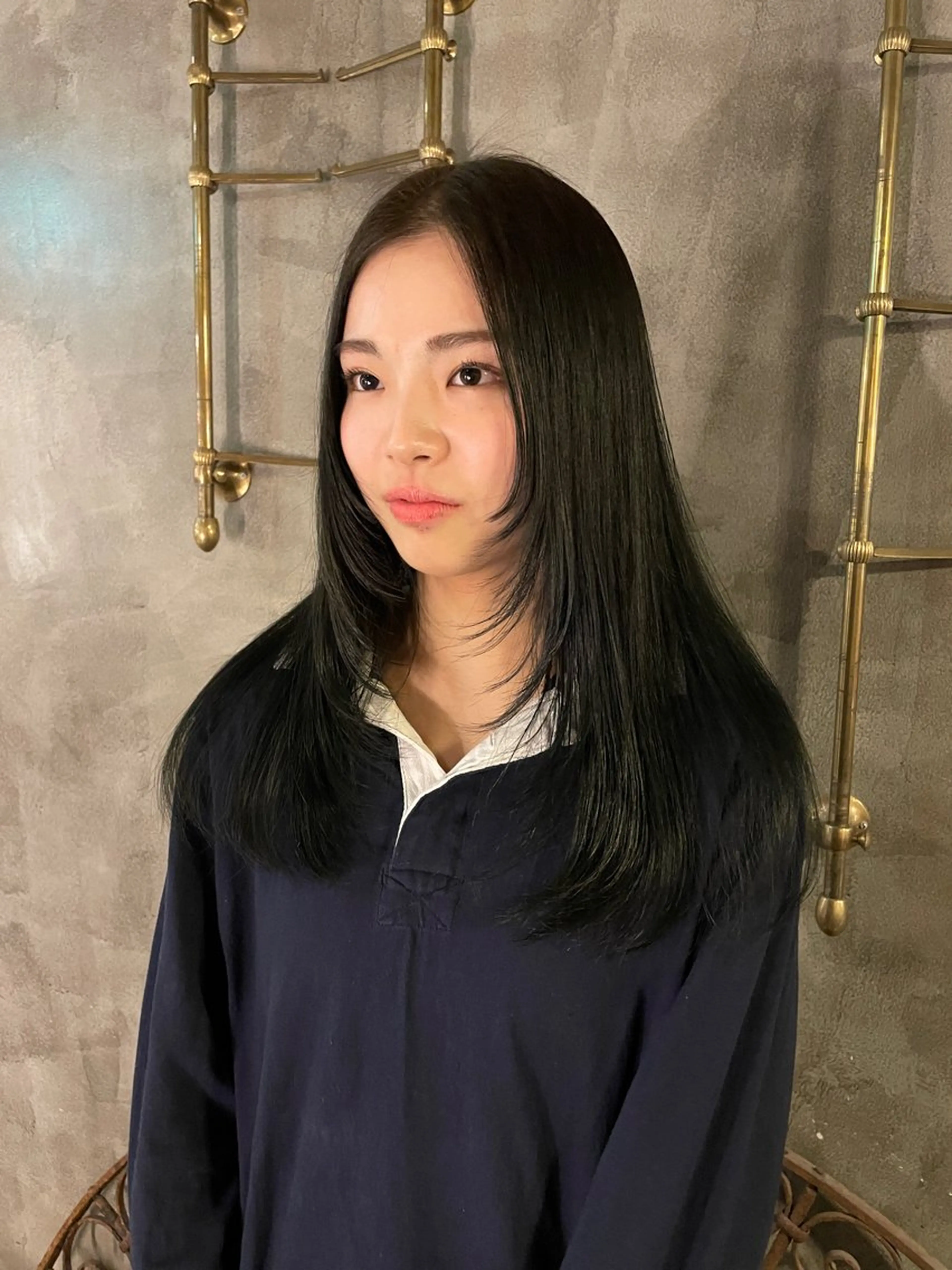 ロング カラー パーマ ヘアアレンジ レイヤー/ 透明感カラー/マドカのヘアスタイル
