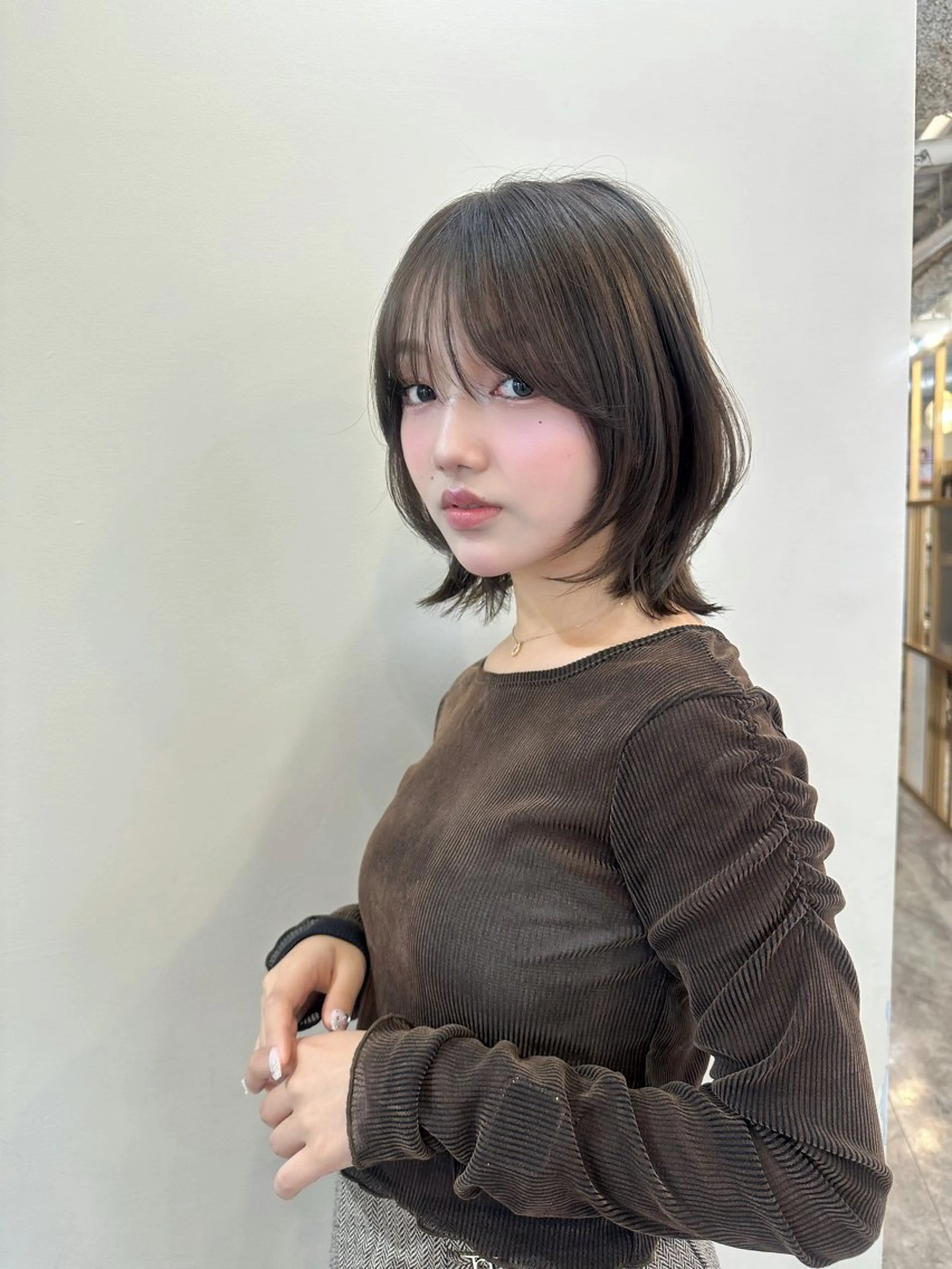 ミディアム ボブレイヤー ボブ レイヤーカット 鎌倉 彩のヘアスタイル