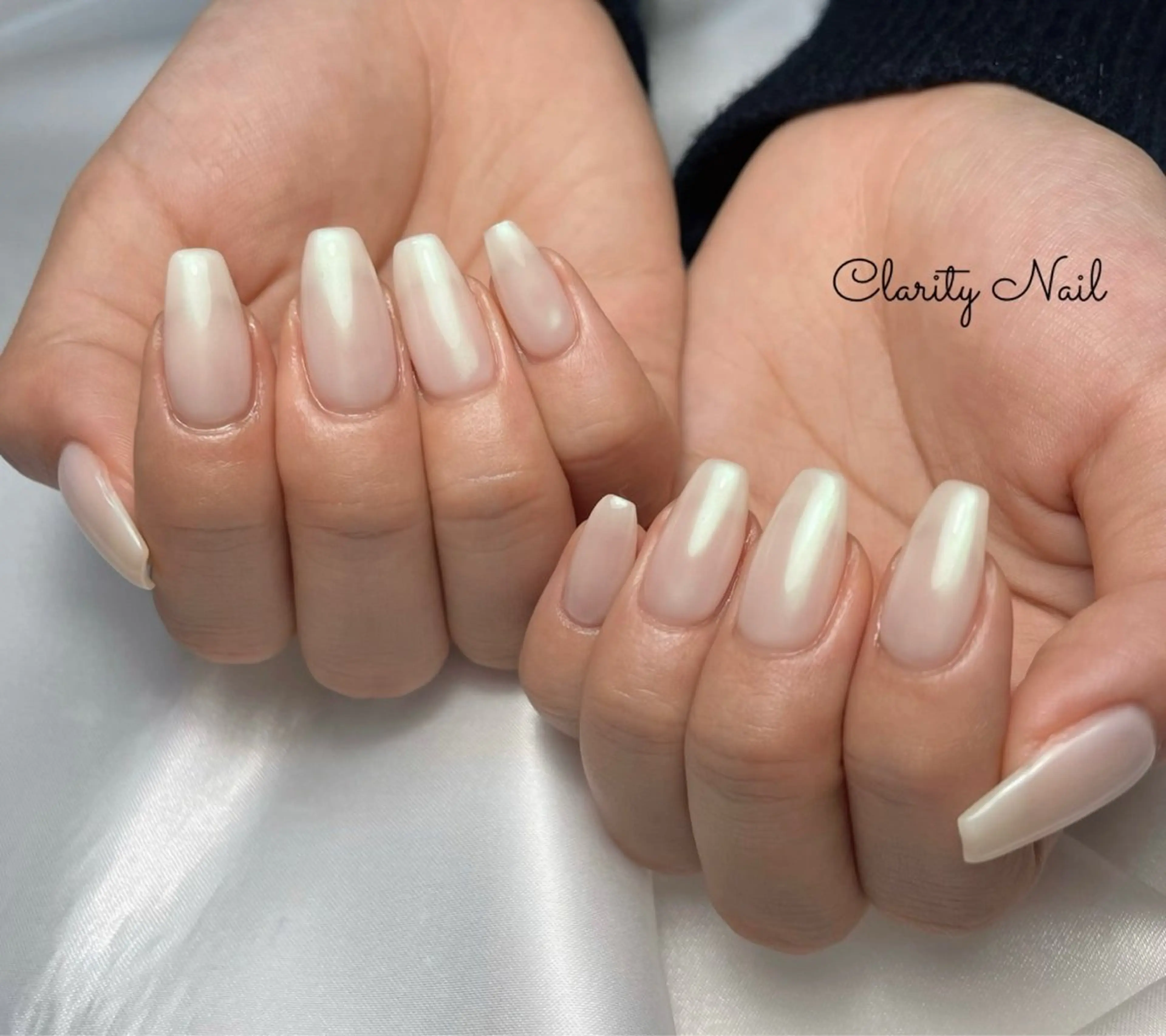 ネイル オーロラネイル ワンカラーネイル ハンドネイル Clarity Nailのネイルデザイン
