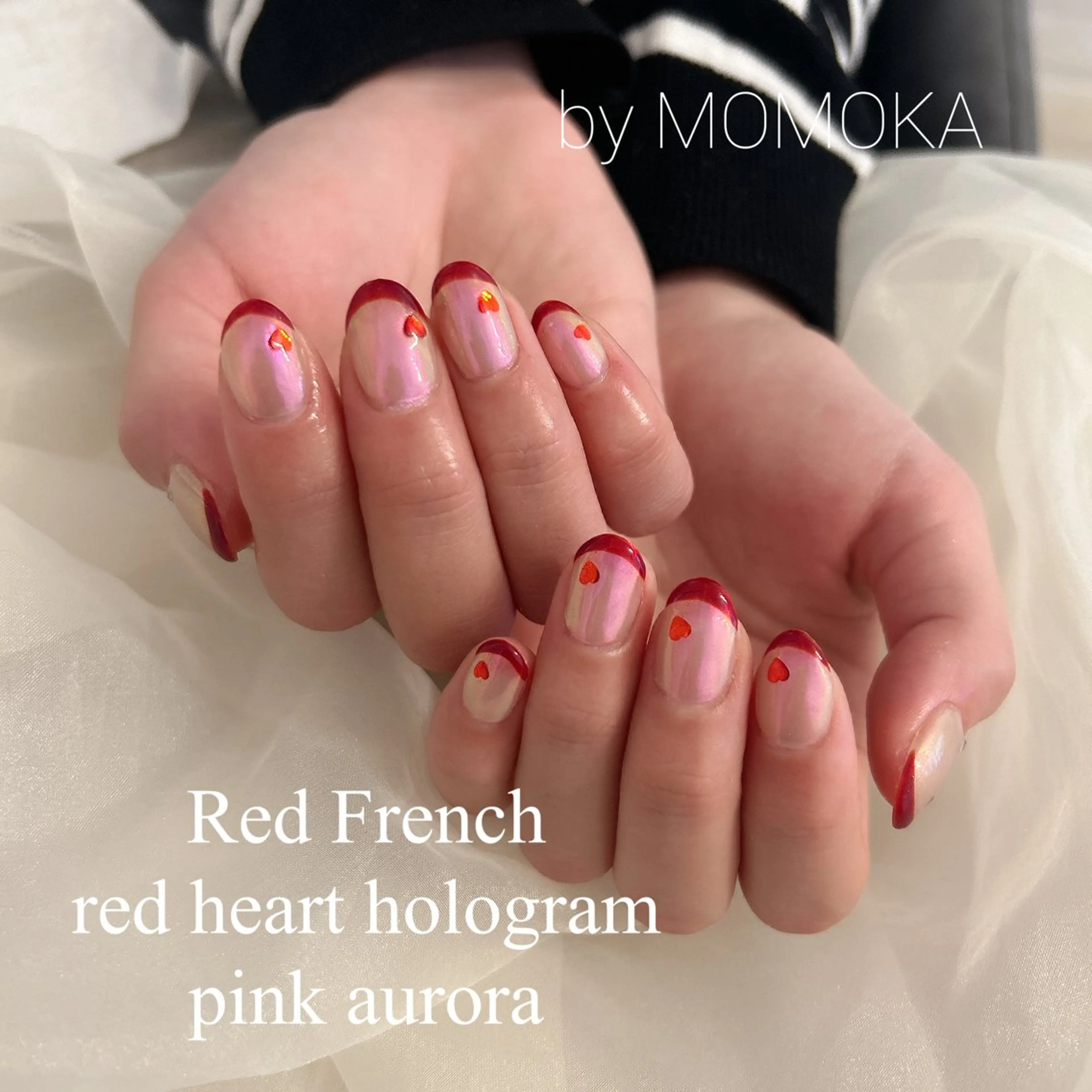 ネイル オーロラネイル フレンチネイル ハンドネイル momoka_nails所属・Momo Nailsのネイルデザイン