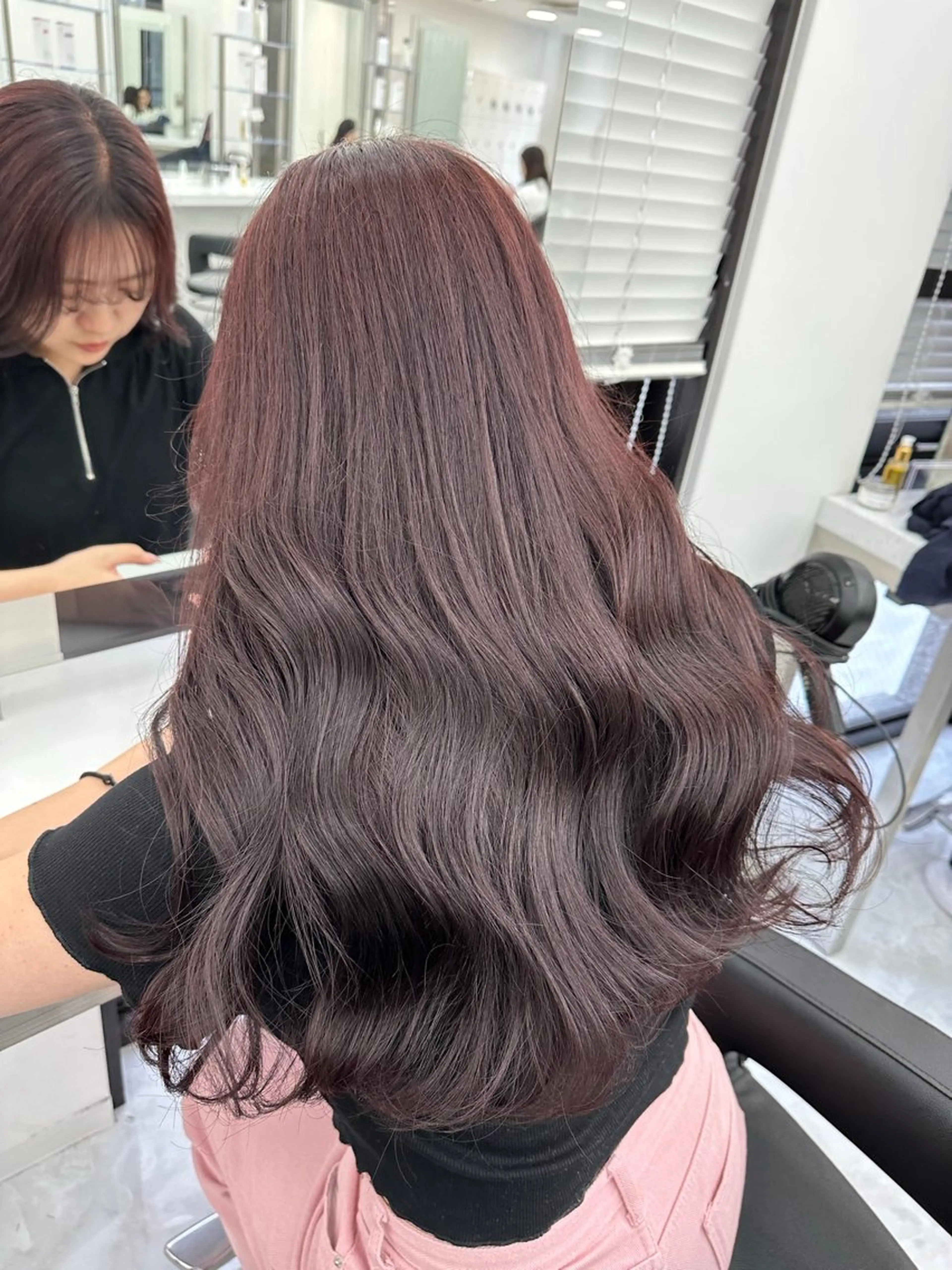 ロング カラー ダブルカラー 韓国ヘアKYONのヘアスタイル