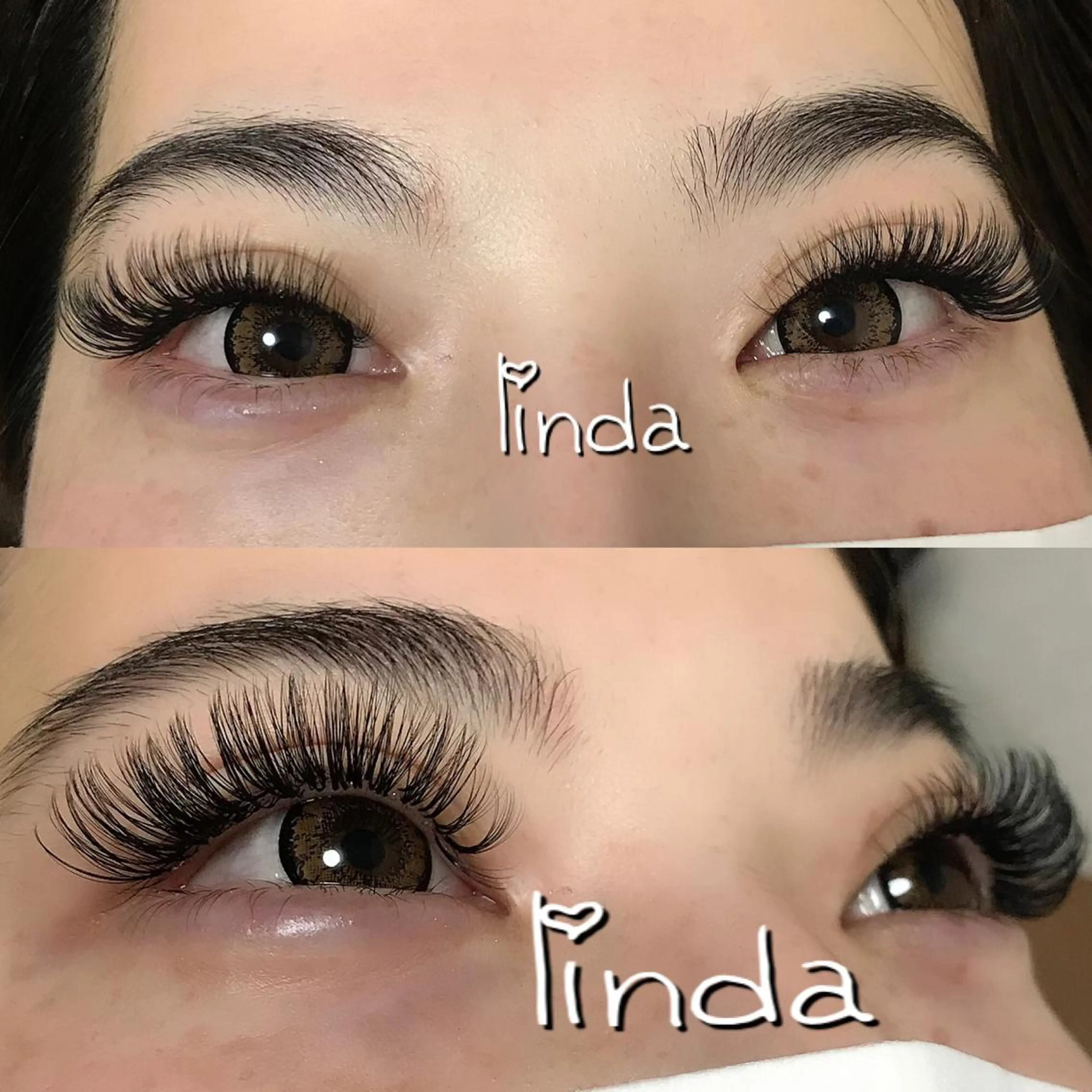 マツエク・マツパ 付け放題 CCカール Cカール 目尻長め ボリュームラッシュ linda lashesの眉毛・アイブロウイメージ