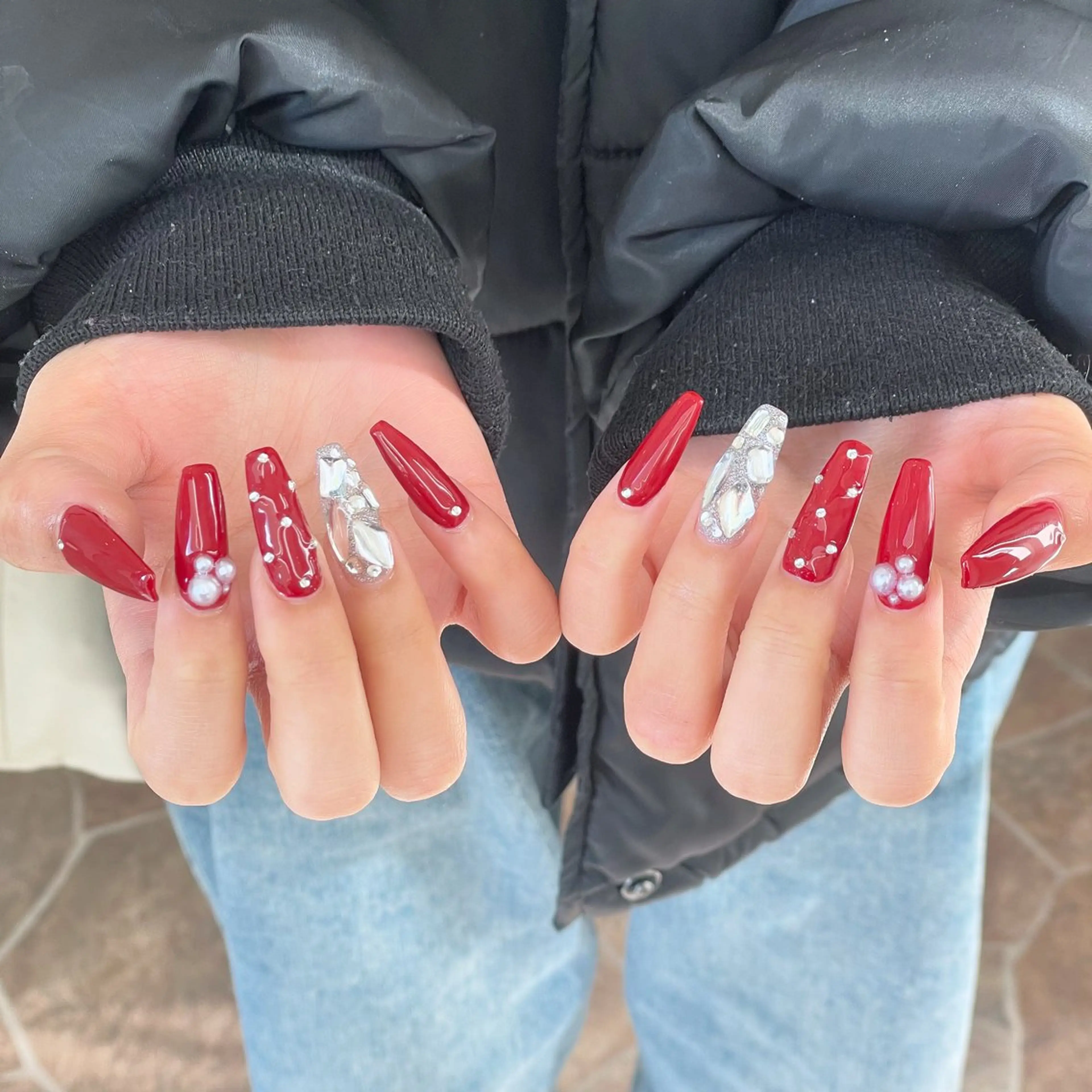 ネイル 冬ネイル クリスマス ハンドネイル WOLTOKYO RIAのネイルデザイン