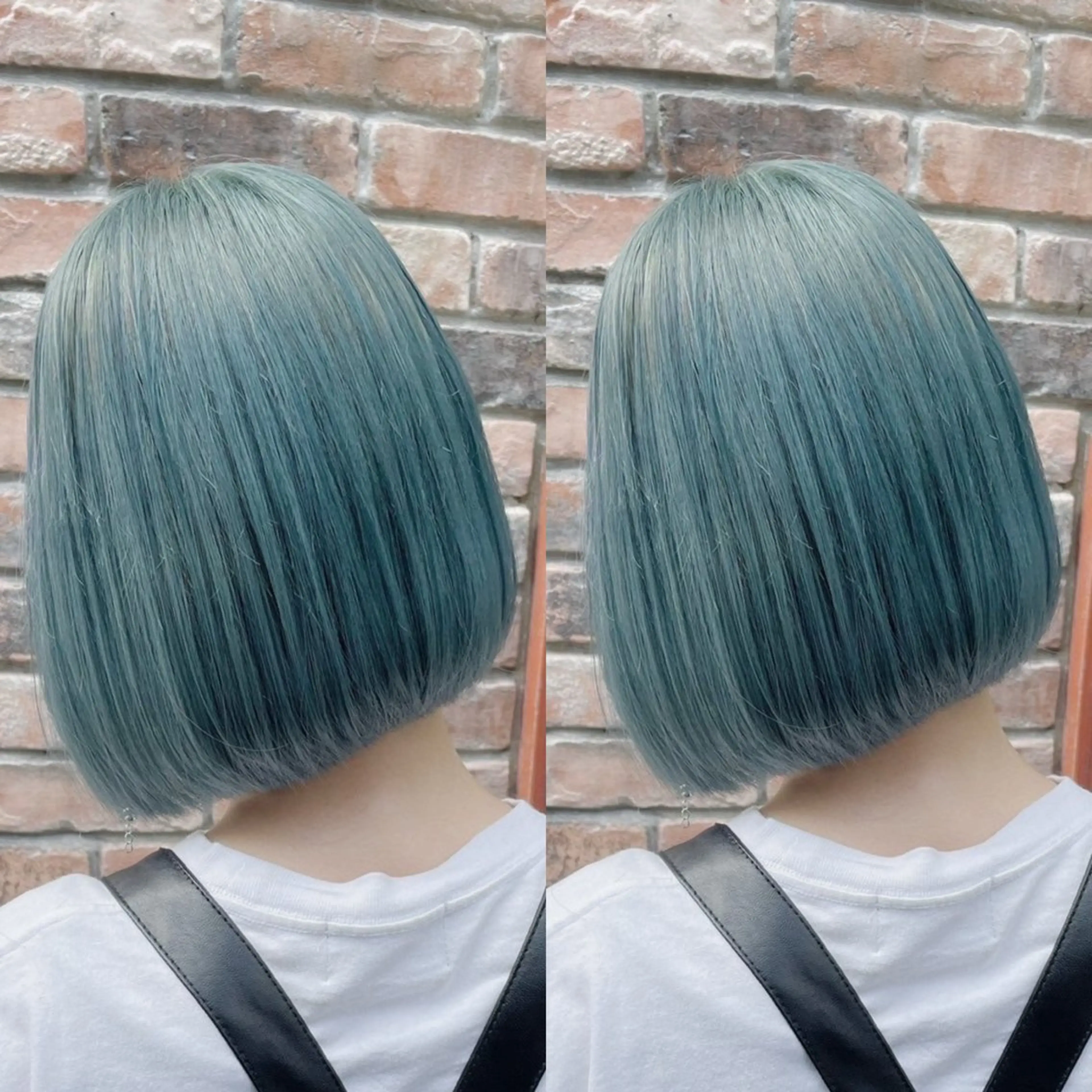 ショート カラー ブルーカラー ミント カット ヘアカラー トリートメント ヘアセット ブリーチ無し透明感 カラー🦕まどかのヘアスタイル
