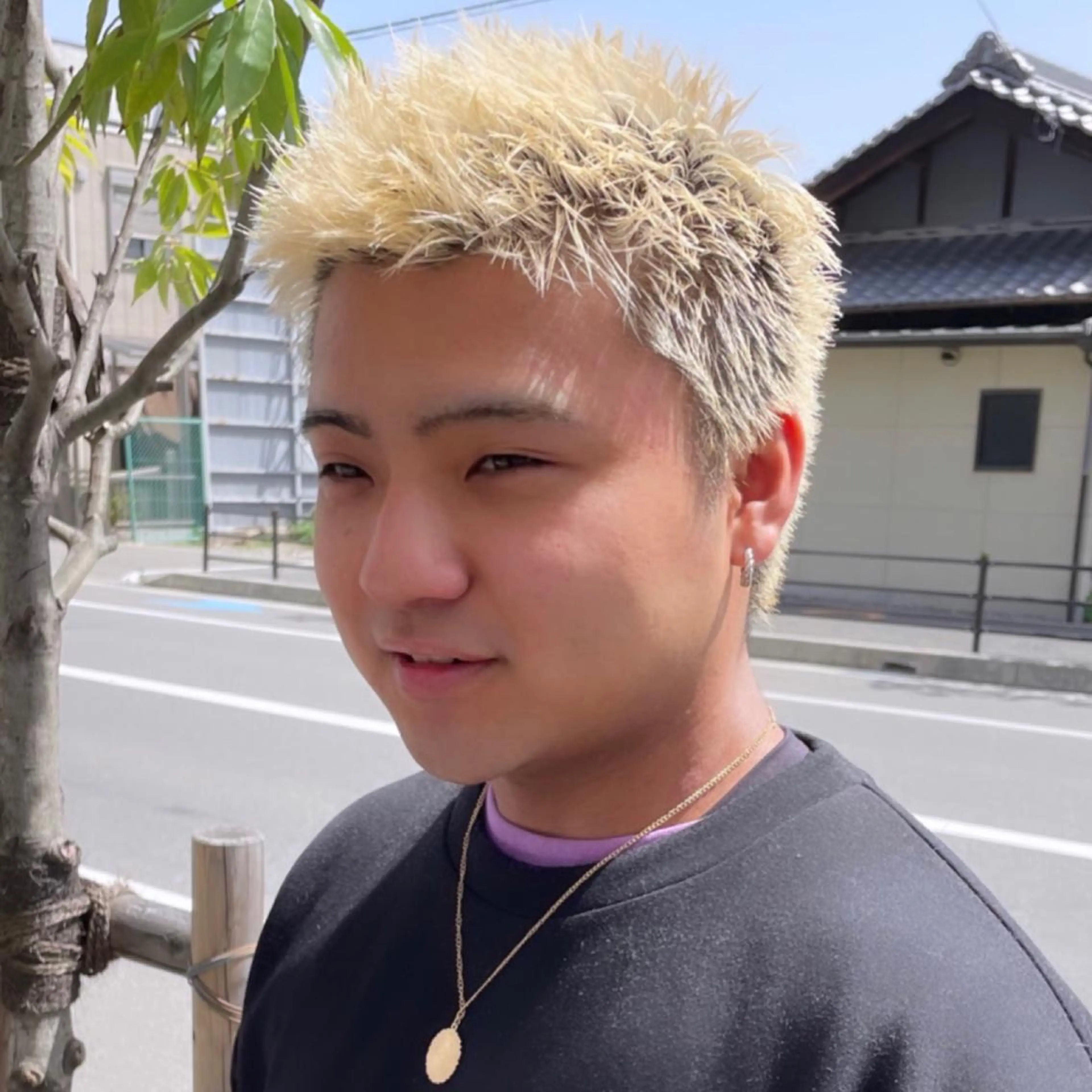 ショート メンズ スパイキーショート ショートヘア カット ヘッドスパ ヘアセット スパイキーショート アメ村【戸兵吏駒】のヘアスタイル