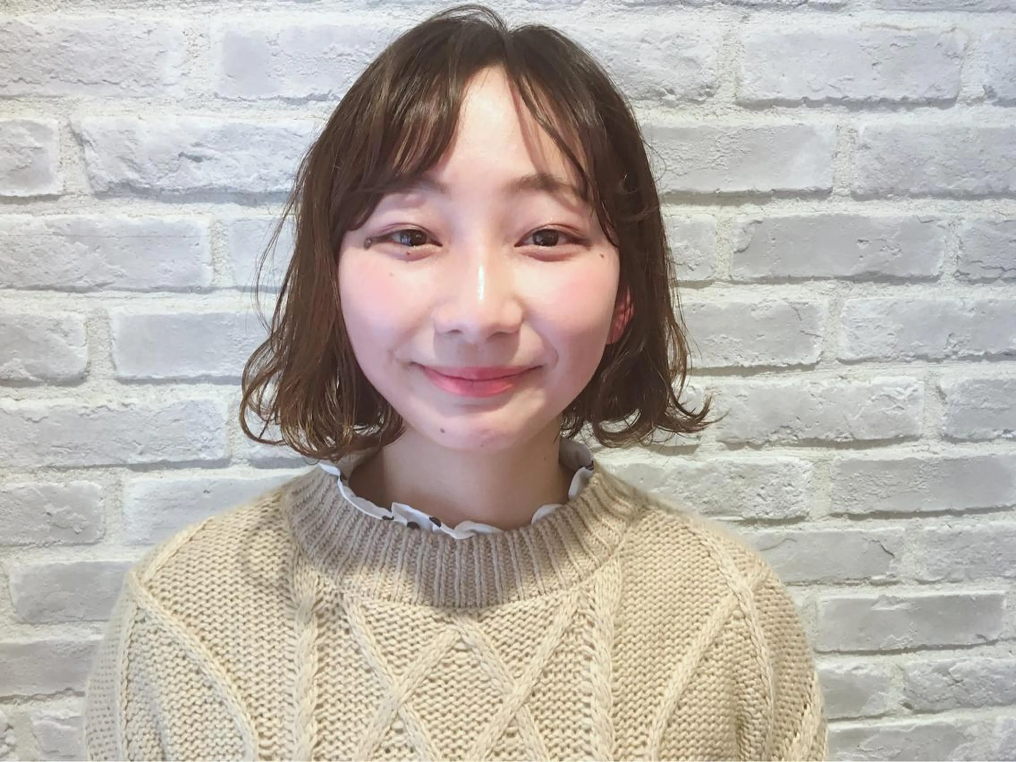 ミディアム カラー パーマ カット ヘアカラー トリートメント la fith所属・rico_by ヘアとアイブロウのヘアスタイル