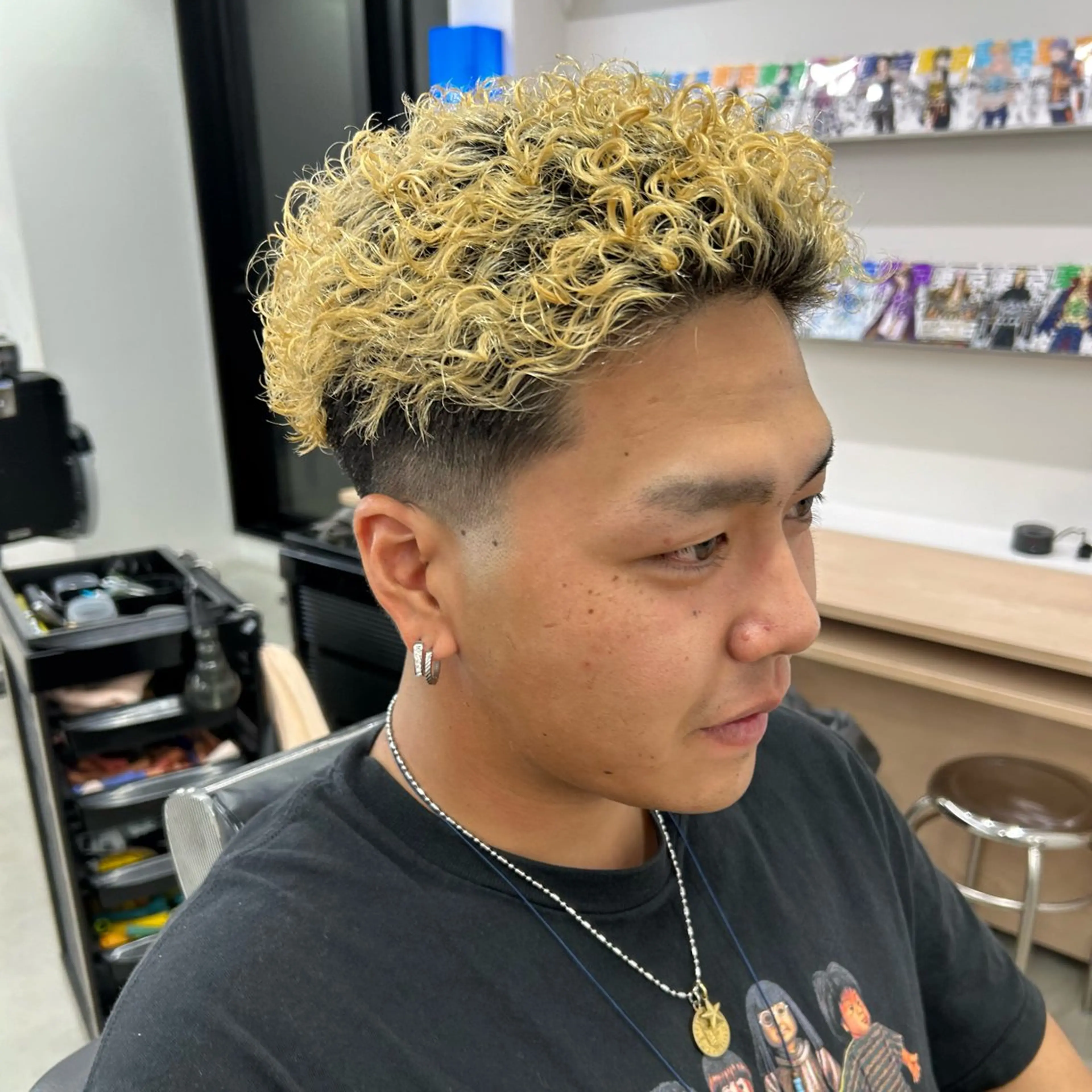 パーマ メンズ カット パーマ 安達 脩人のヘアスタイル