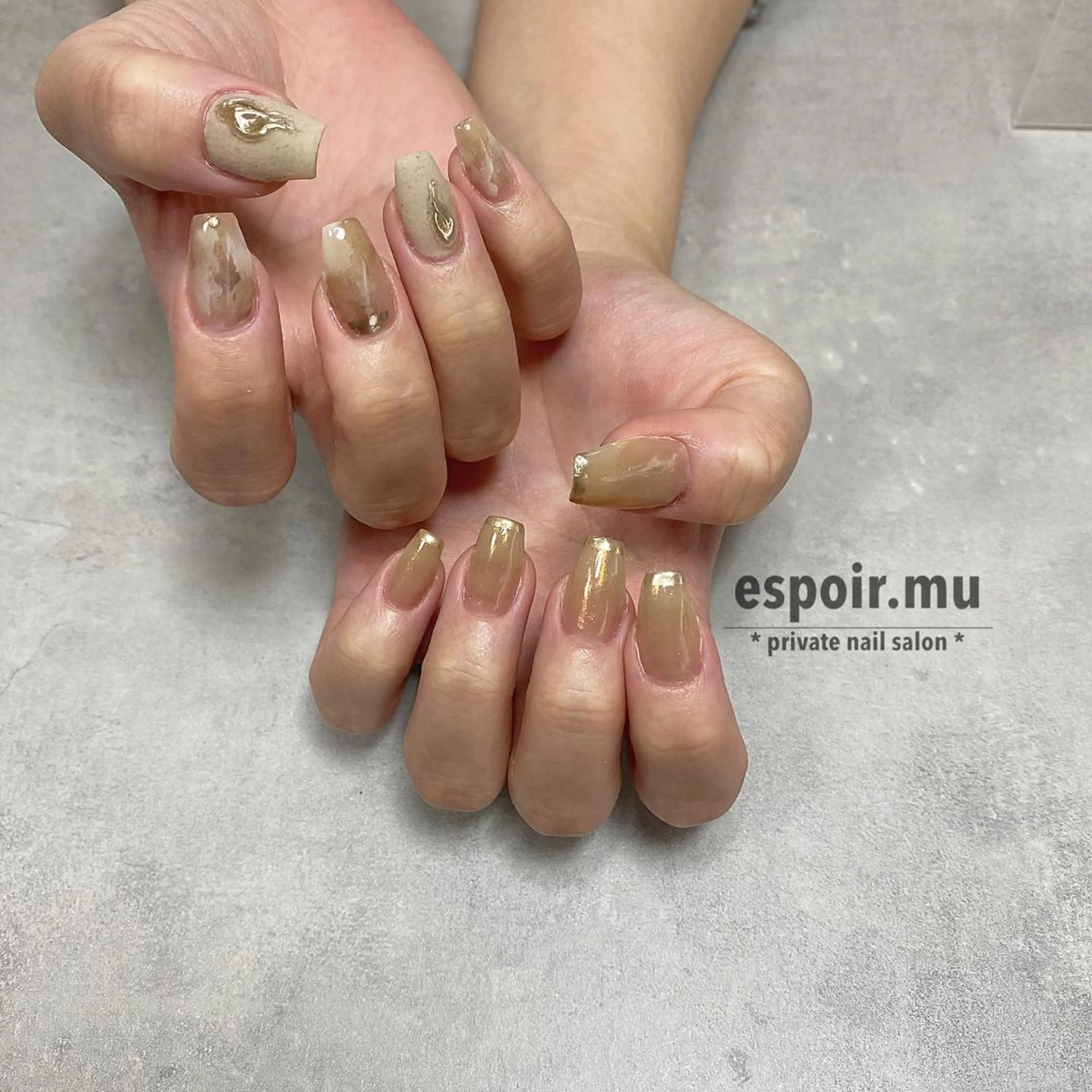 ロング ネイル espoir. muのネイルデザイン