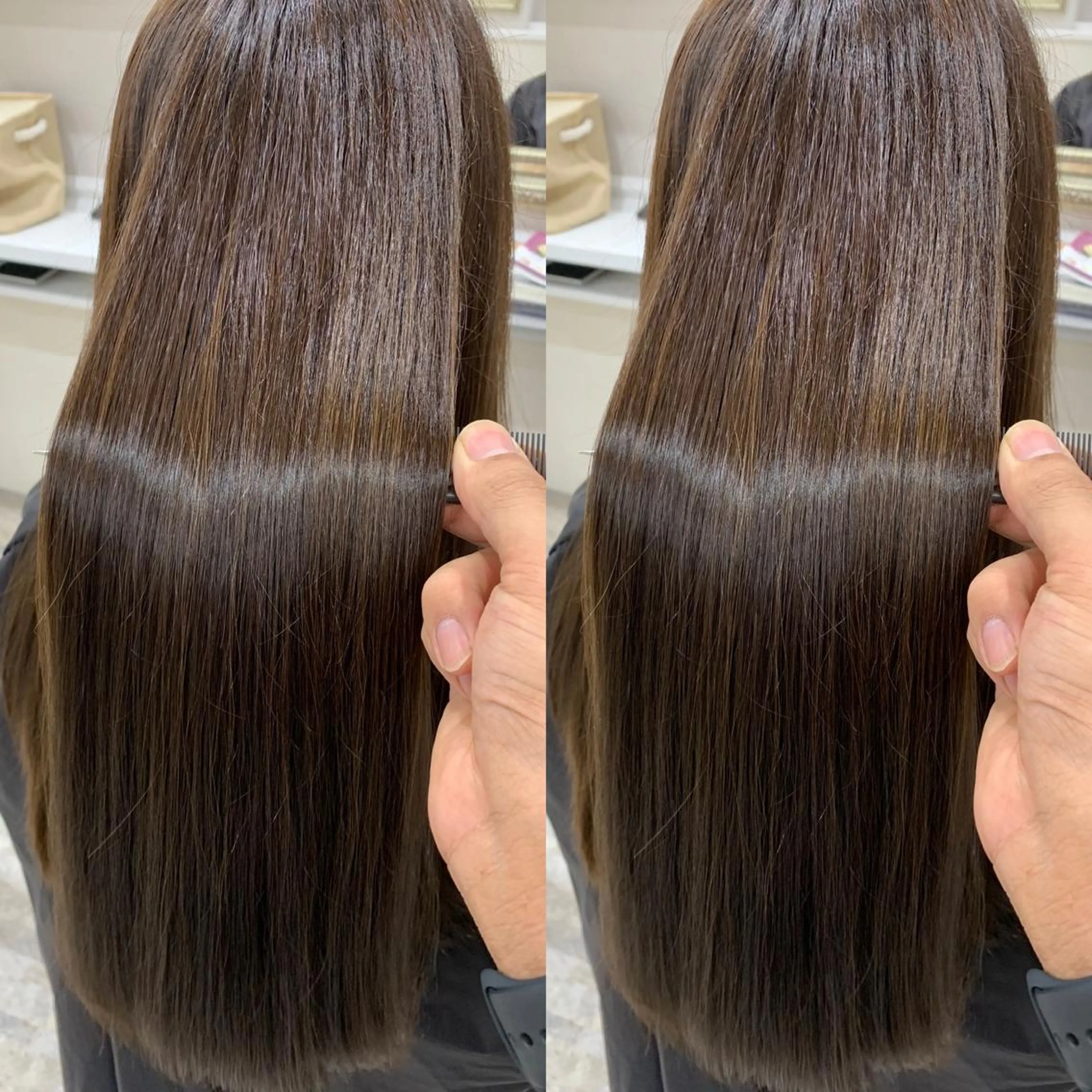 ロング 髪質改善 貸切サロンのヘアスタイル