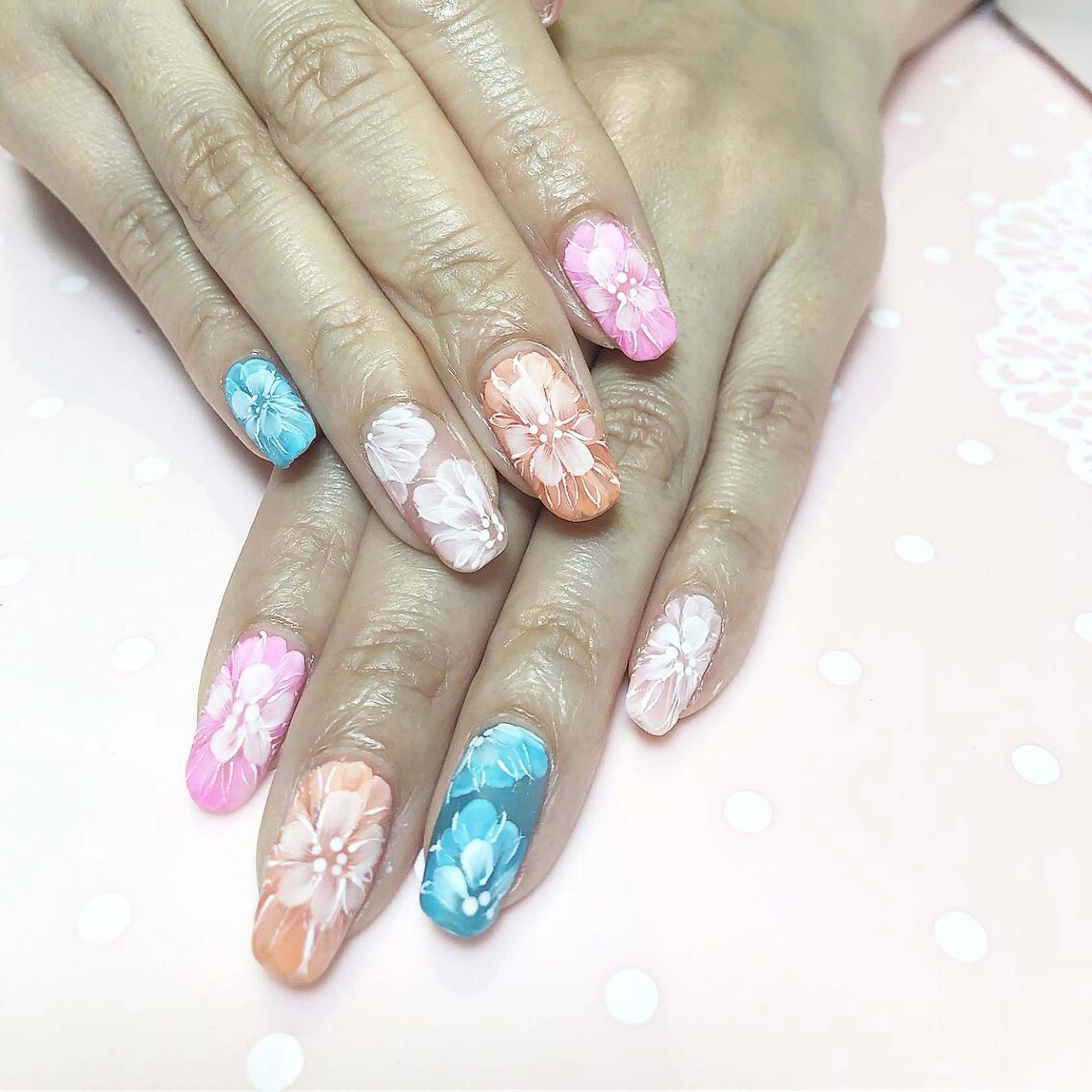 ネイル フラワーネイル ハンドネイル ネイルサロン Sweetのネイルデザイン