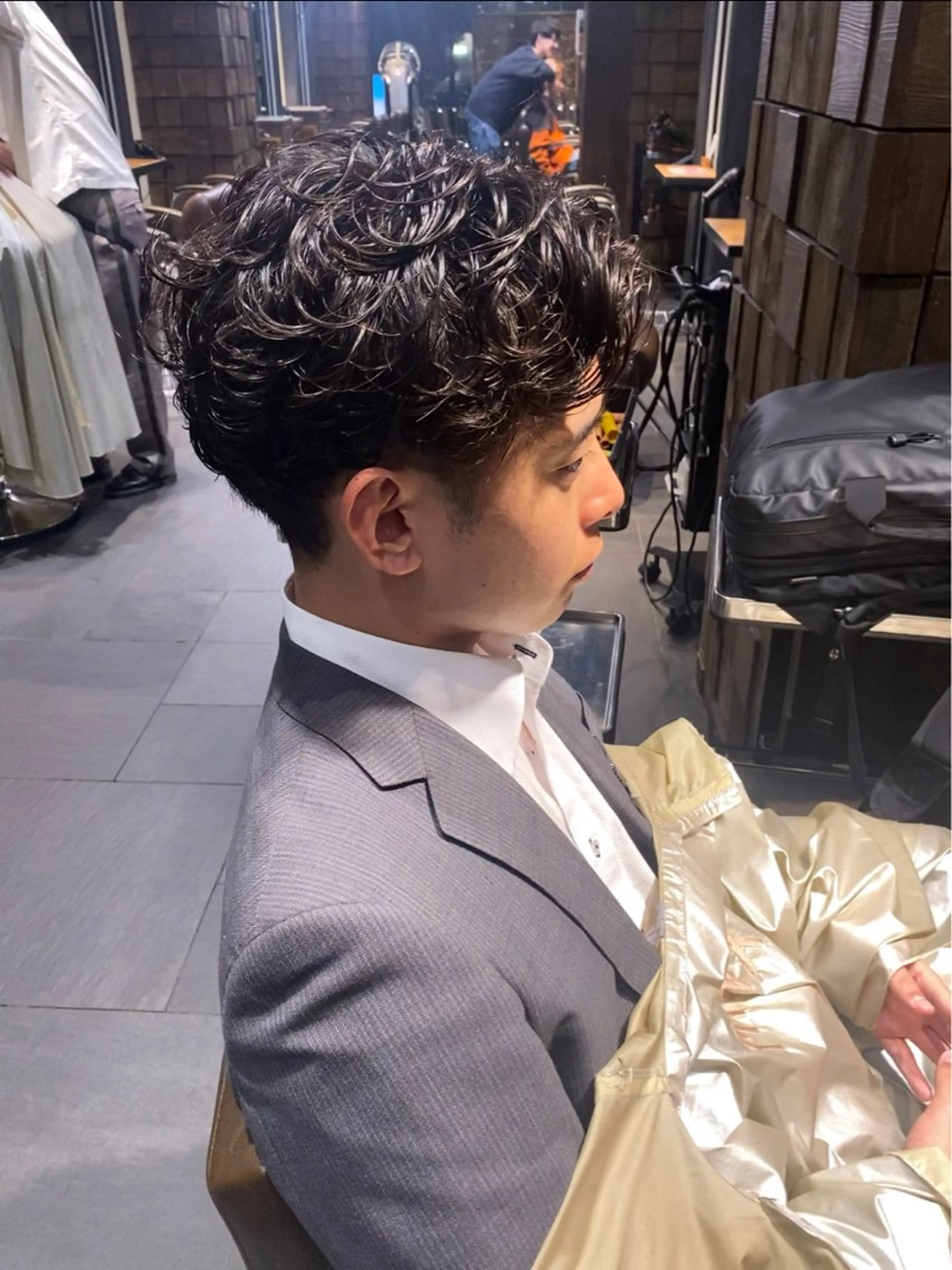 ミディアム パーマ メンズ ミディアムパーマ メンズパーマ 銀座/MINX 宇都 愛梨/デザインカットのヘアスタイル