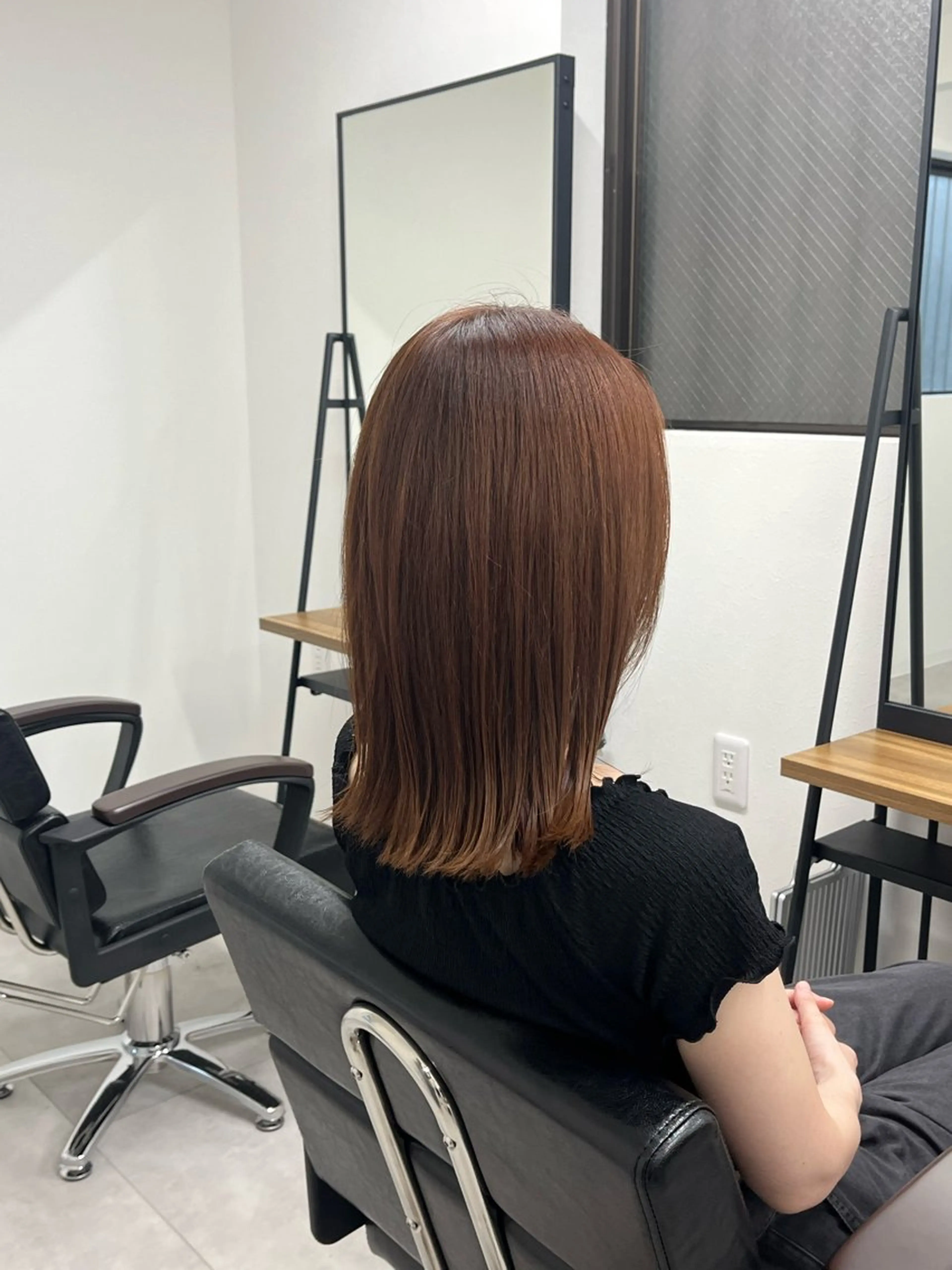 ミディアム 笠原 一唆のヘアスタイル