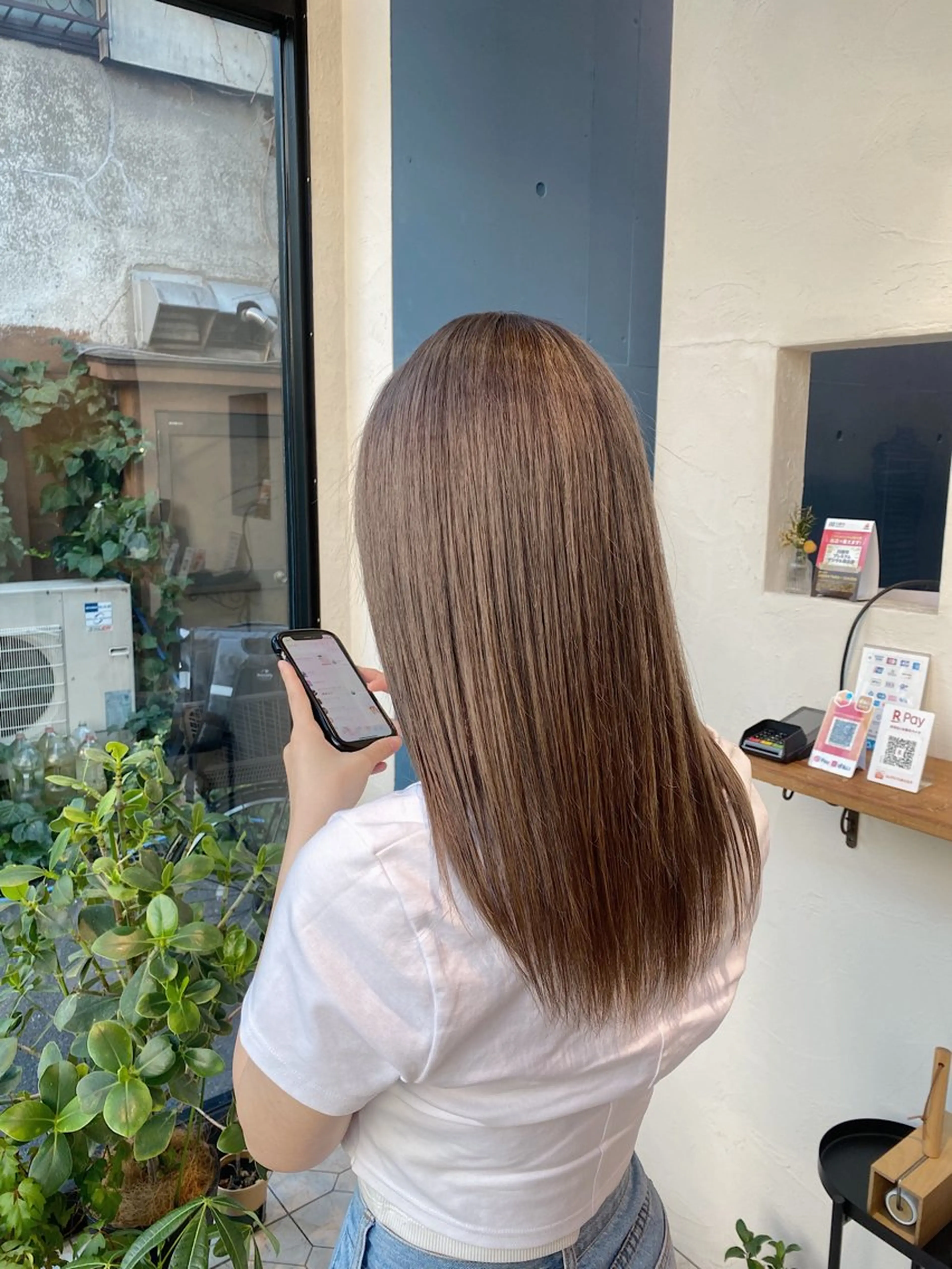 セミロング カラー 艶髪/艶カラー/縮毛 / タキダのヘアスタイル