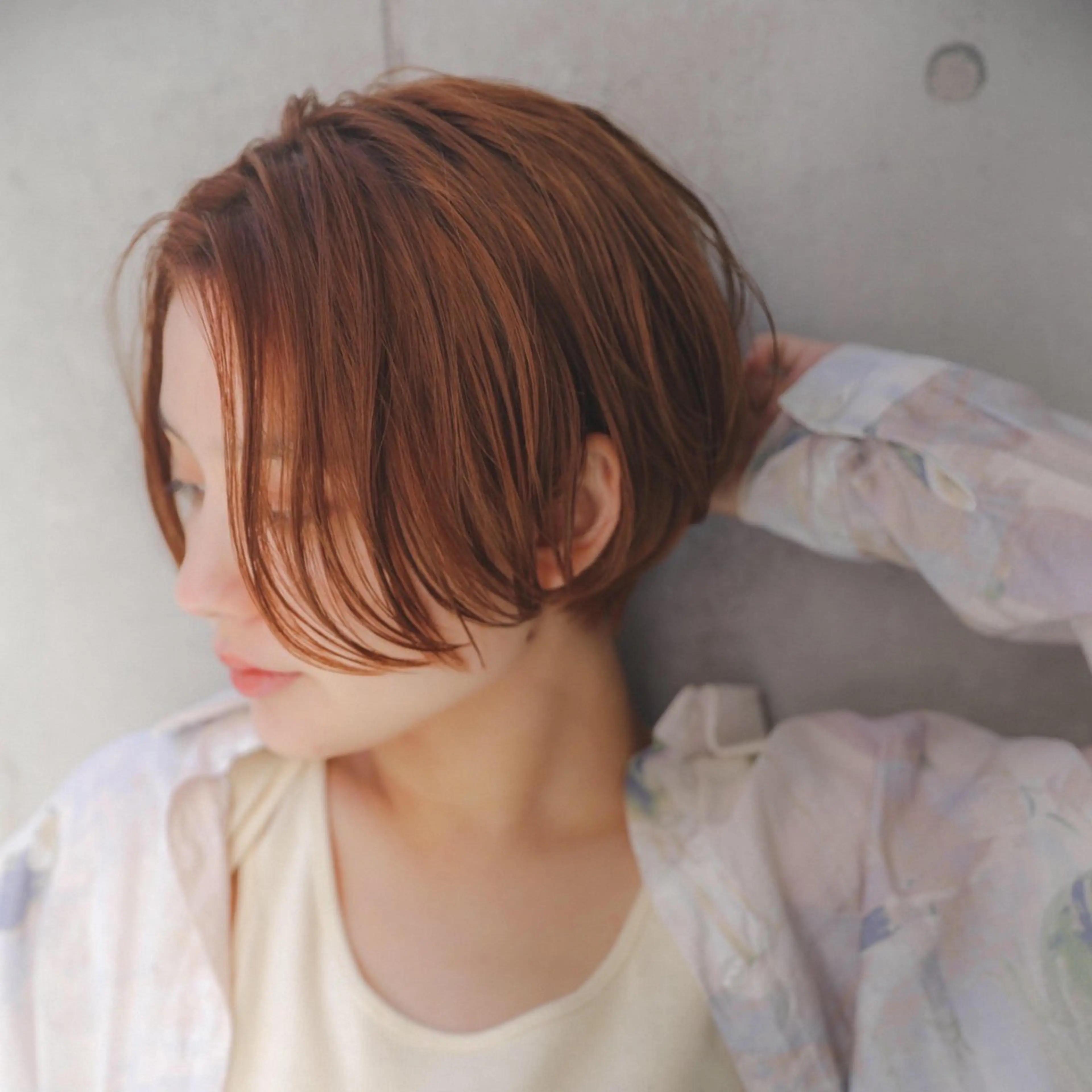 ショート カラー ショートボブ 丸みショート ハイライトカラー ボブ くびれヘア ショートヘア特化 YUTAのヘアスタイル