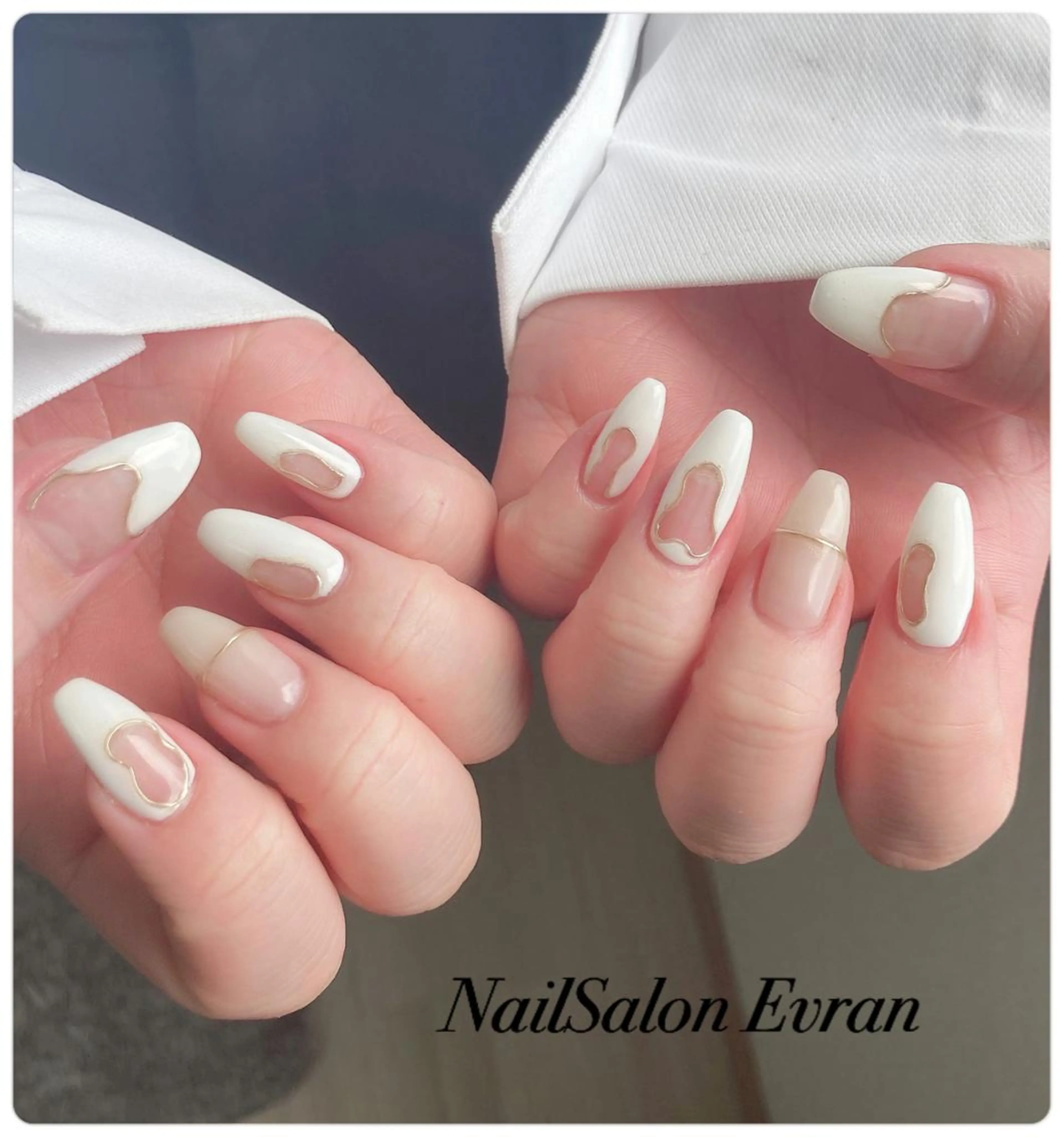 ネイル アートネイル フレンチネイル マグネットネイル 持ち込み ニュアンスネイル ハンドネイル Nail salon Evranのネイルデザイン