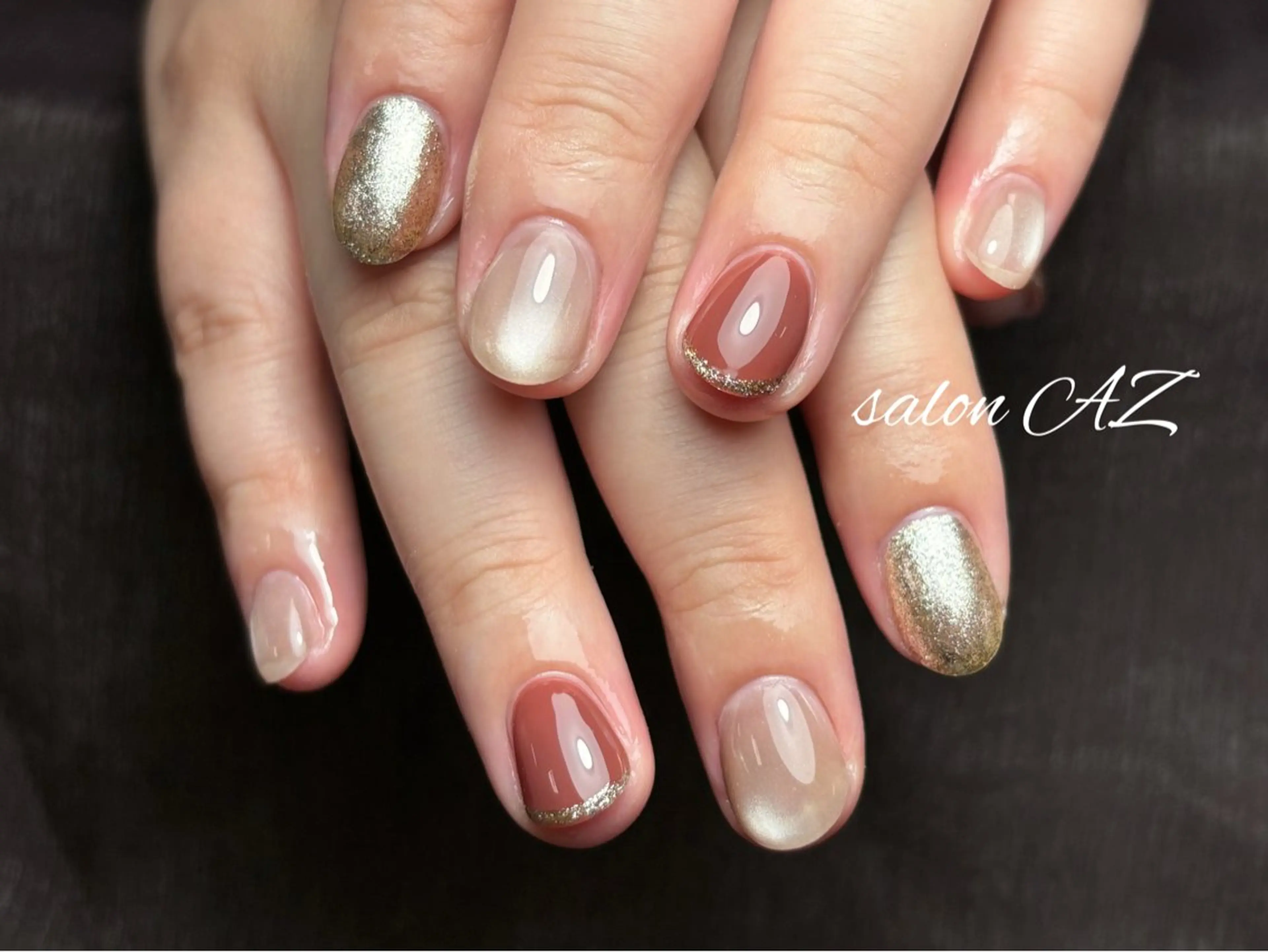 ネイル アートネイル 長さ出し フットネイル フレンチネイル ジェルネイル ハンドネイル salonAZ トップネイリストのネイルデザイン
