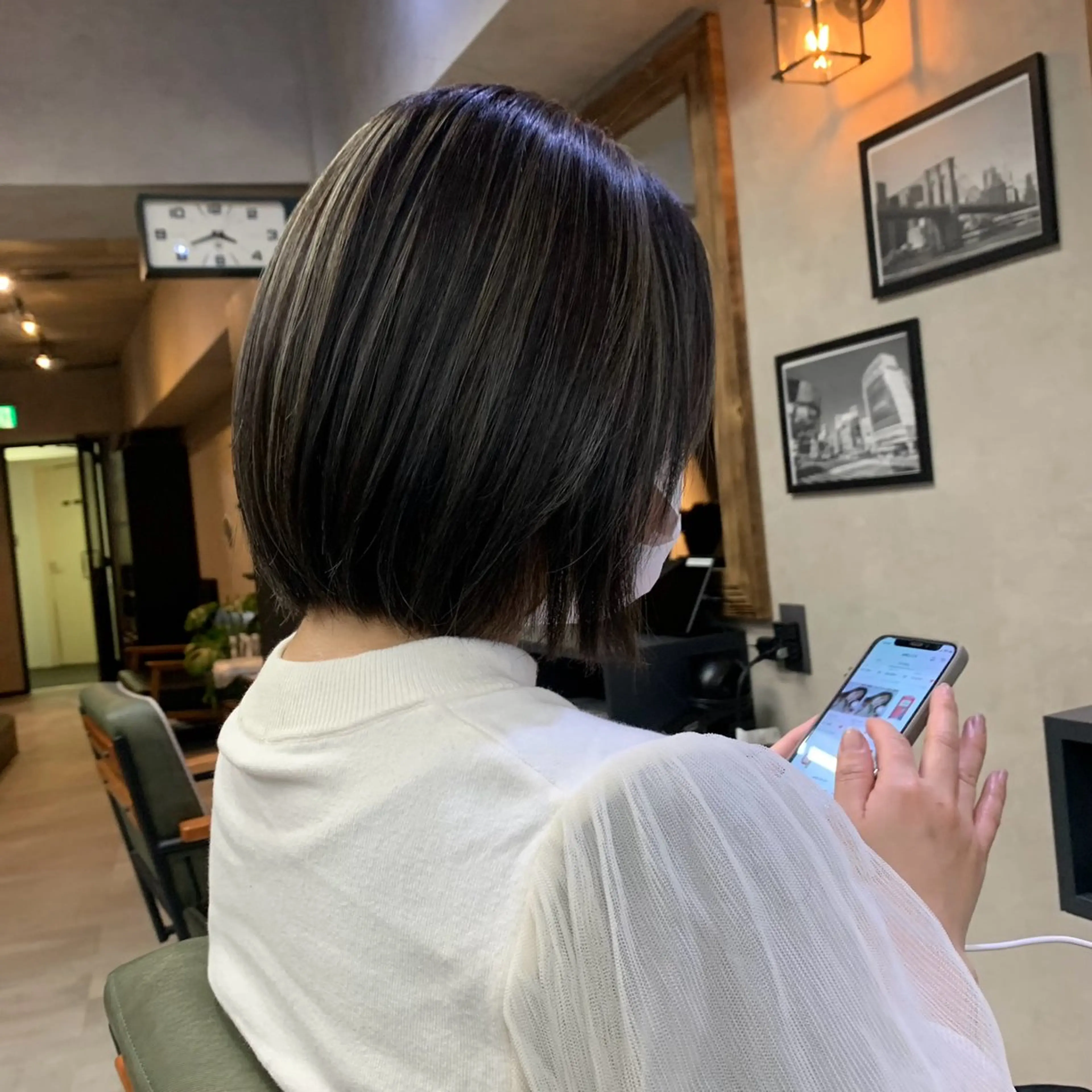 ショート カラー ヘアアレンジ ハイライトカラー ハイライト カット ヘアカラー トリートメント グランルッソ所属・✨岡山バレイヤージュ ハイライト✨のヘアスタイル
