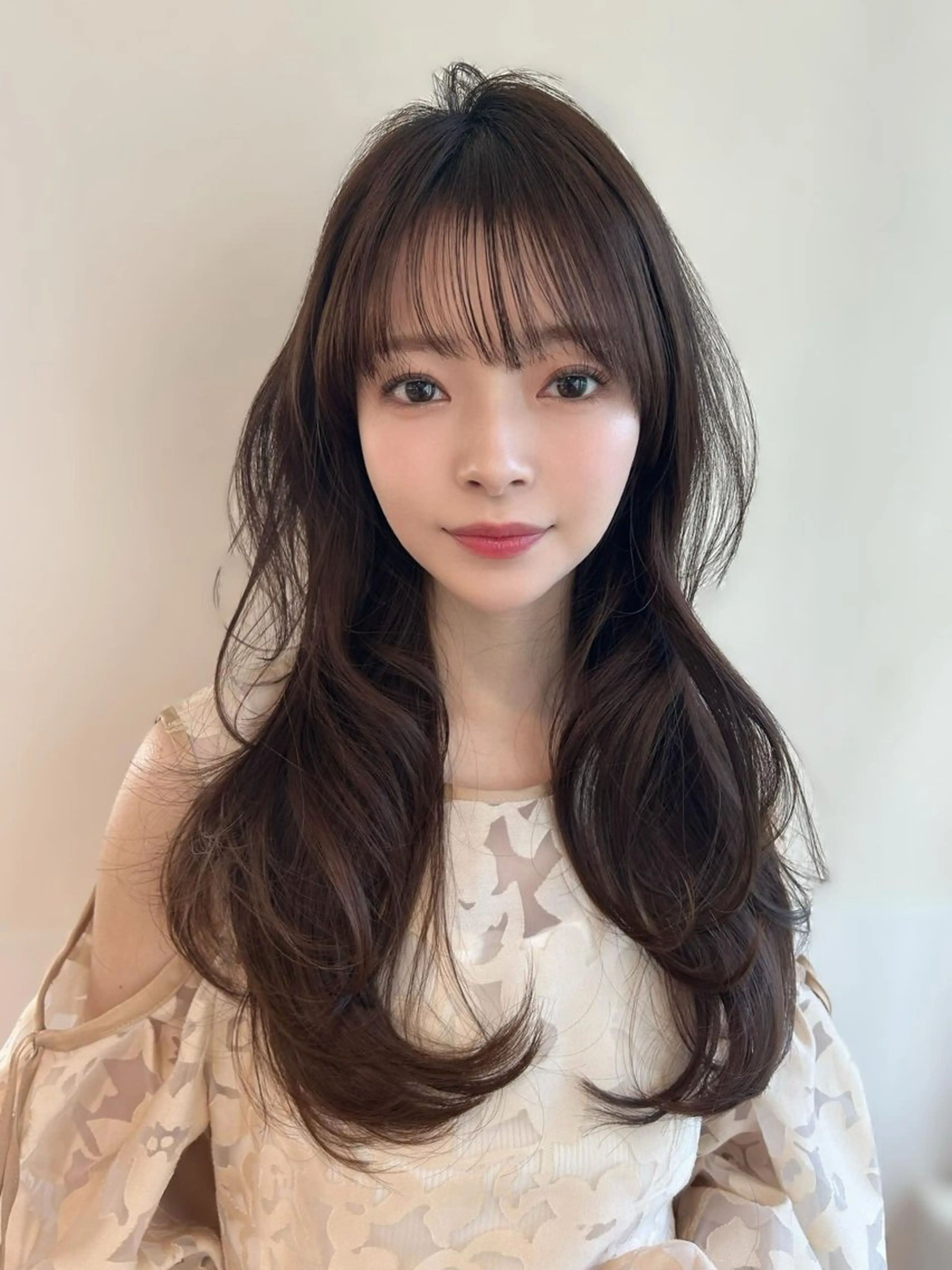 ロング カット ヘアカラー トリートメント 🎀大竹美侑/顔まわ りカット/レイヤーのヘアスタイル