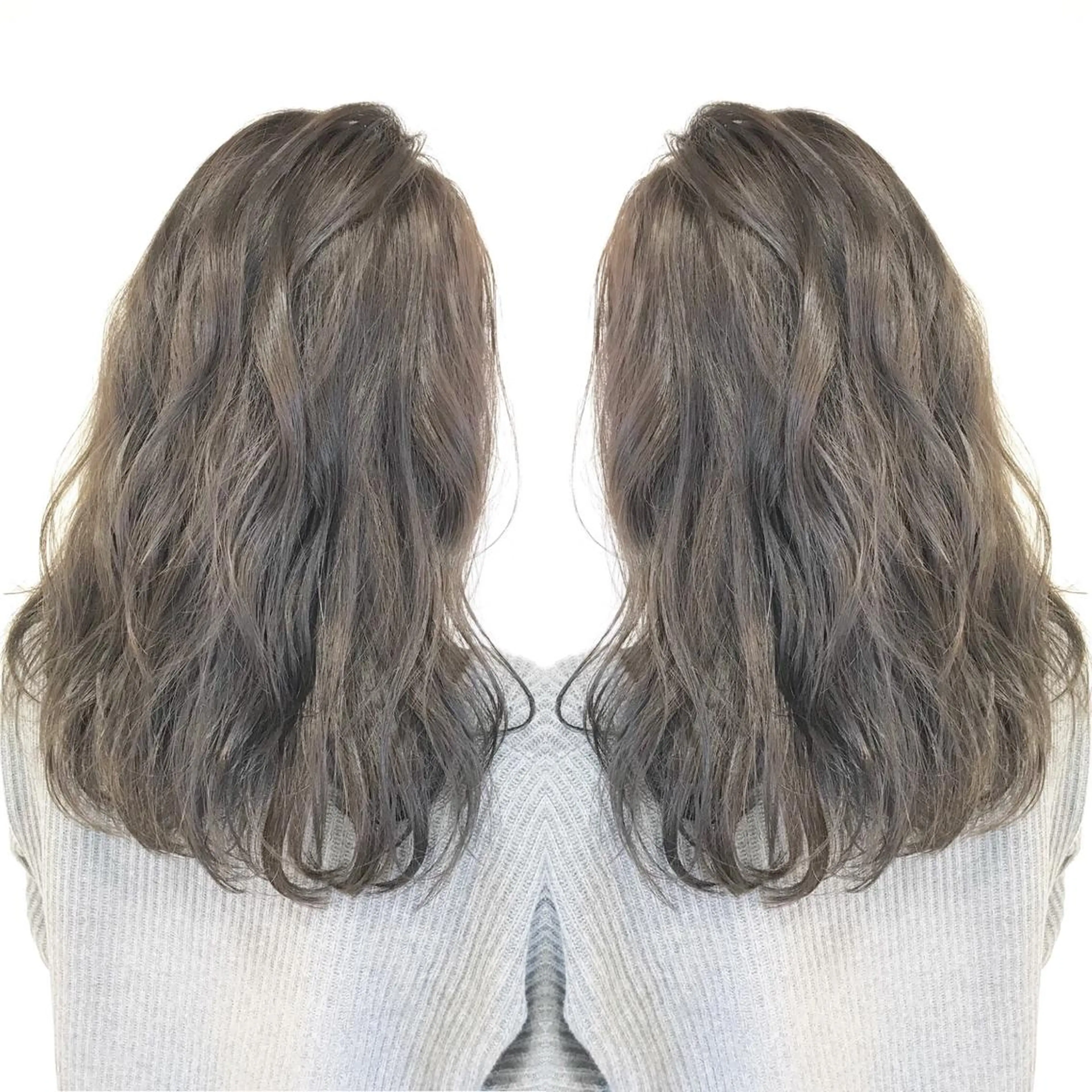 ロング カラー グレージュ イルミナカラー ヘアカラー トリートメント chiyo yasuのヘアスタイル
