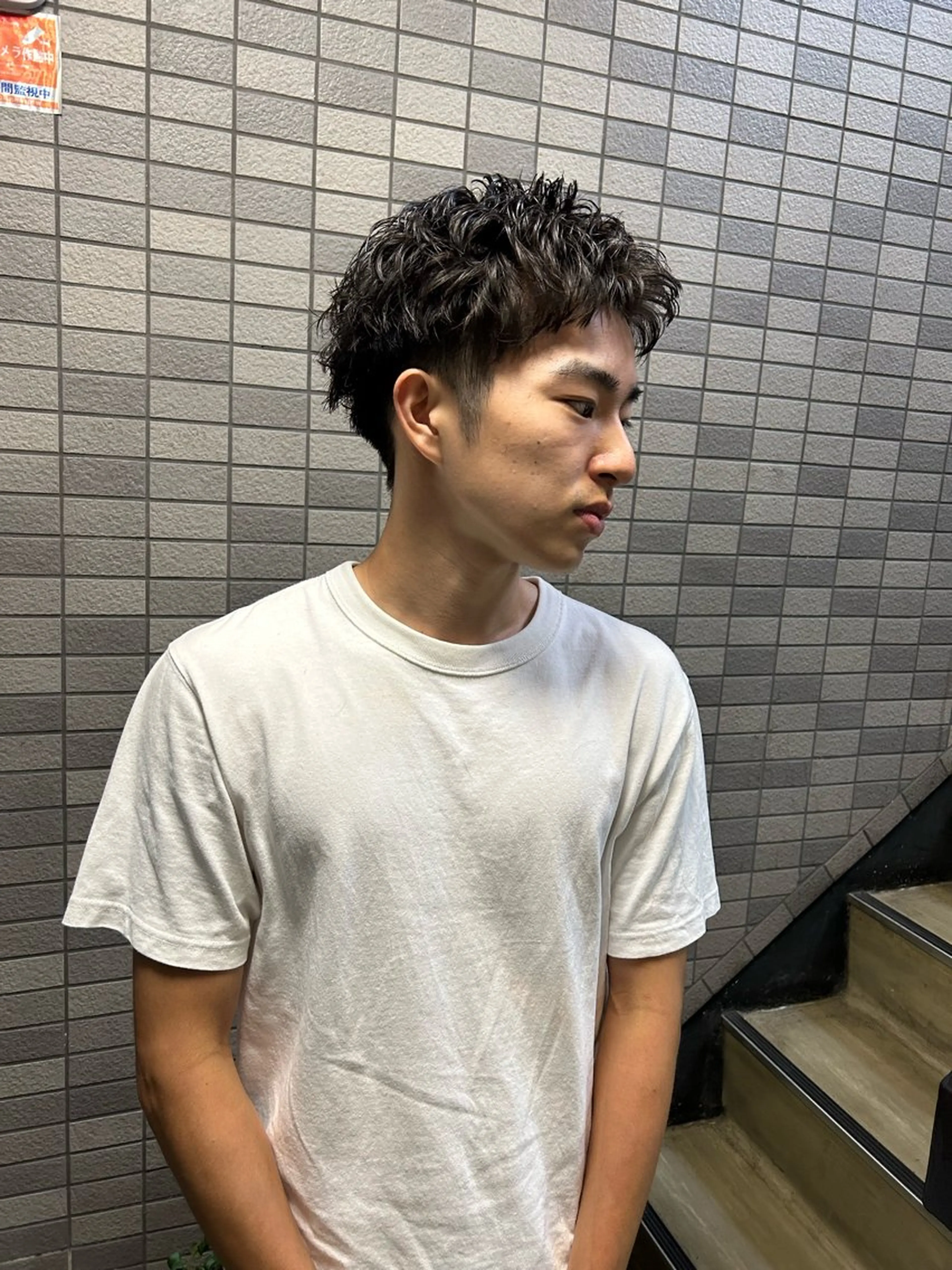 ショート パーマ メンズ メンズブリーチ メンズハイライト メンズインナーカラー メンズパーマ プードルパーマ カット パーマ トリートメント charme所属・💈メンズ特化 /伊藤大輝💈のヘアスタイル