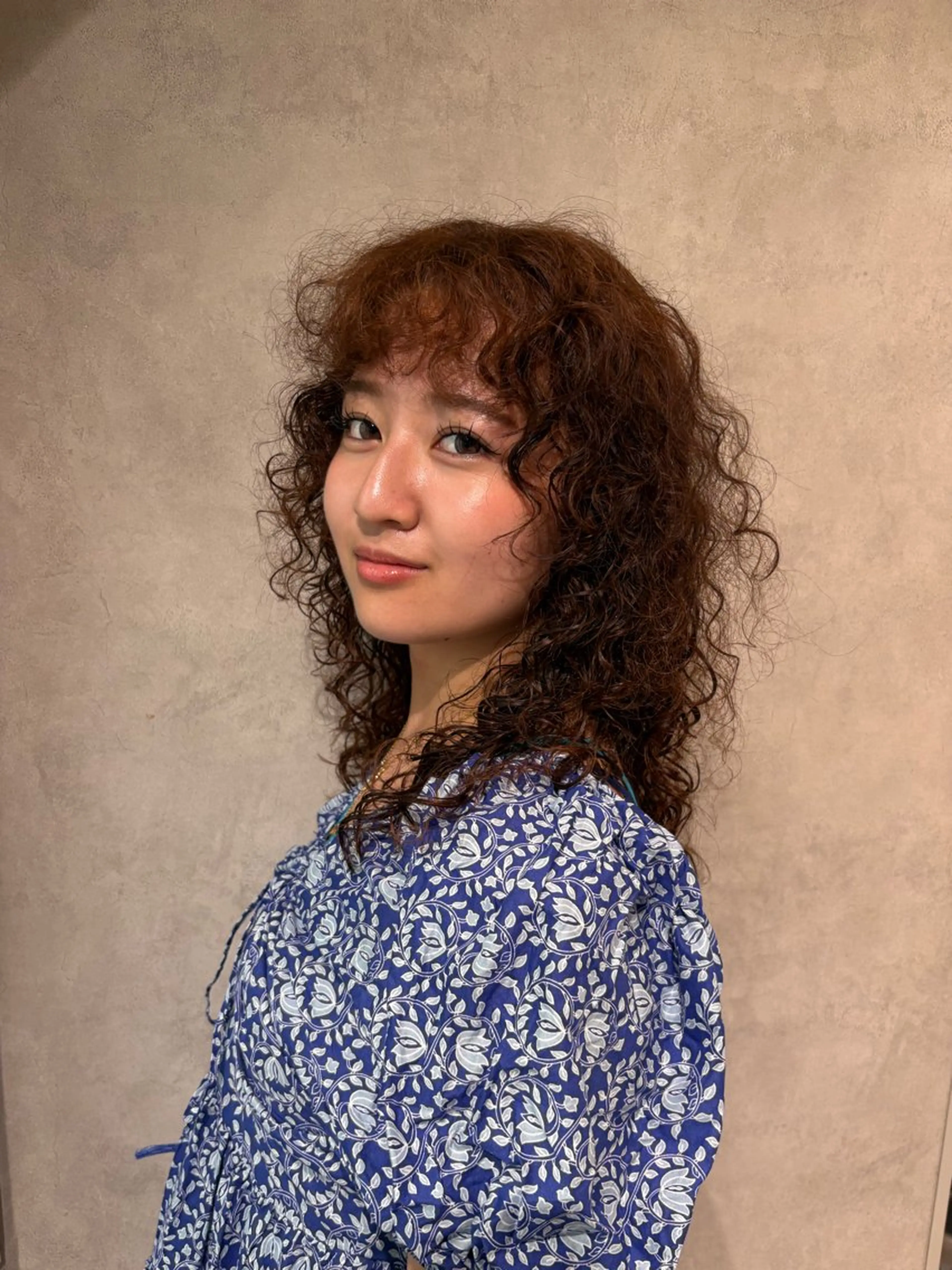 セミロング ヘアカラー トリートメント mao 暖色 海外風カラー🌿❤️のヘアスタイル