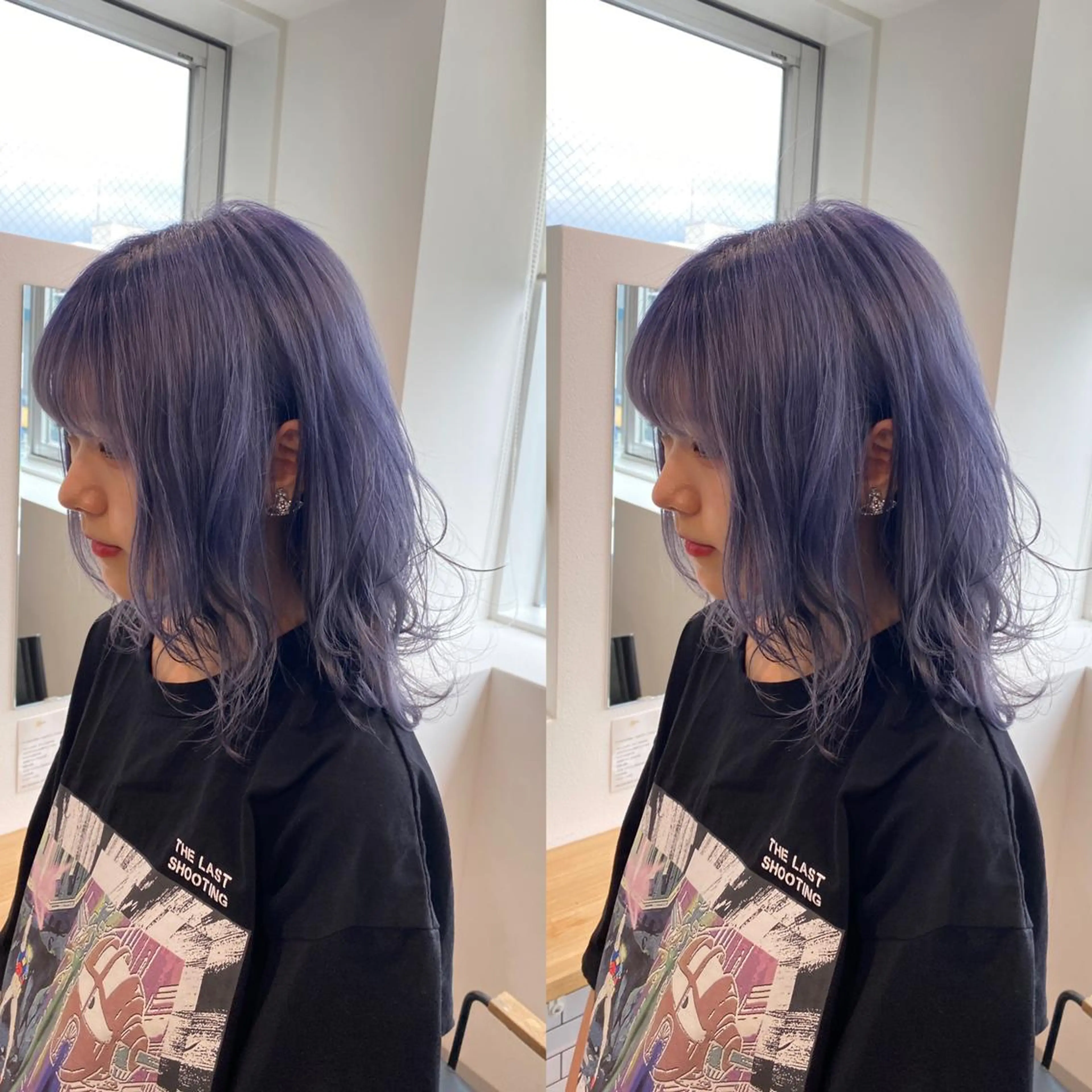 ミディアム カラー ラベンダーカラー kalahair salon ブリーチのヘアスタイル