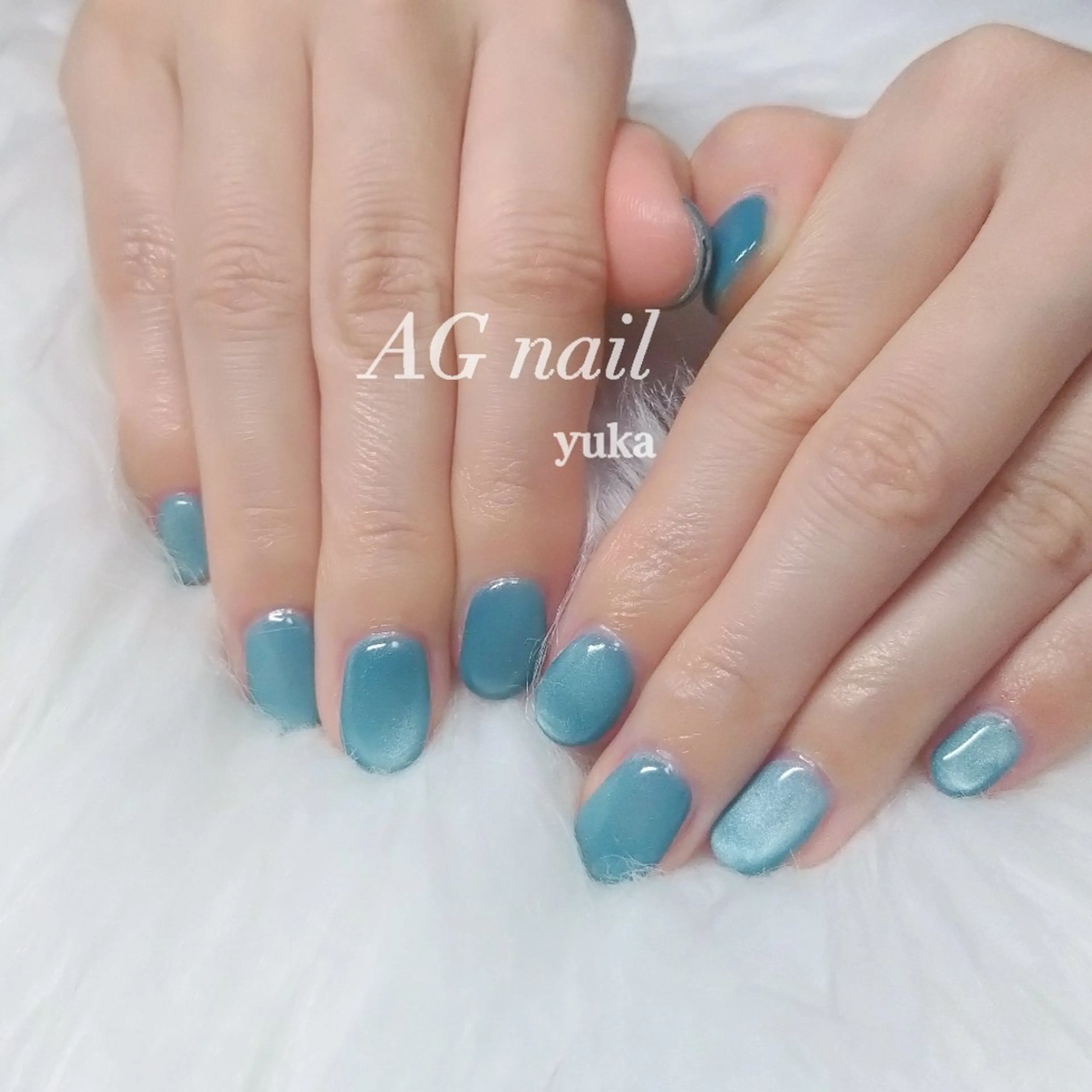ネイル マグネットネイル マグネットワンカラー ワンカラーネイル AG nail 〚　yuka　〛のネイルデザイン