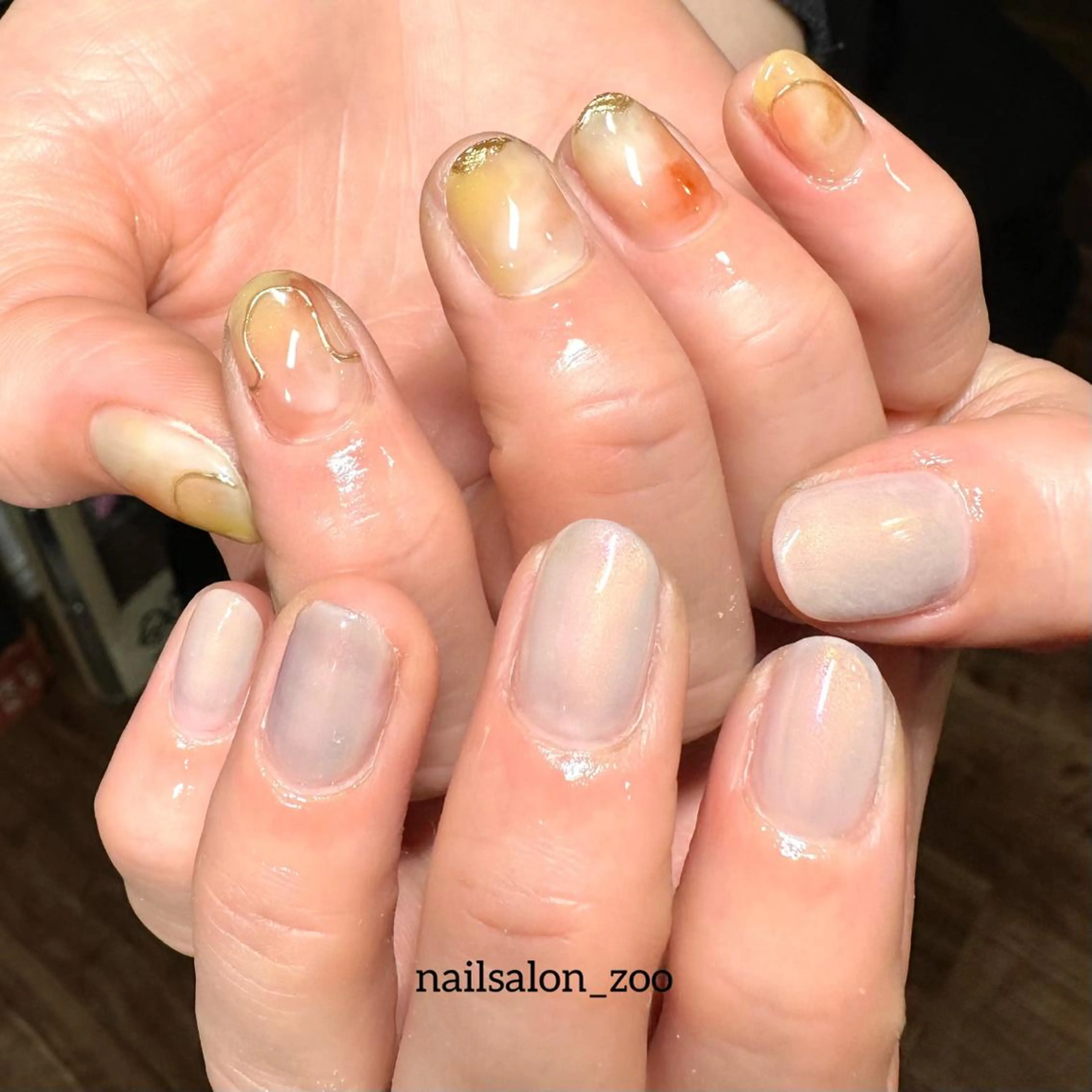ネイル 持ち込み ニュアンスネイル ハンドネイル nailsalon /はるのネイルデザイン