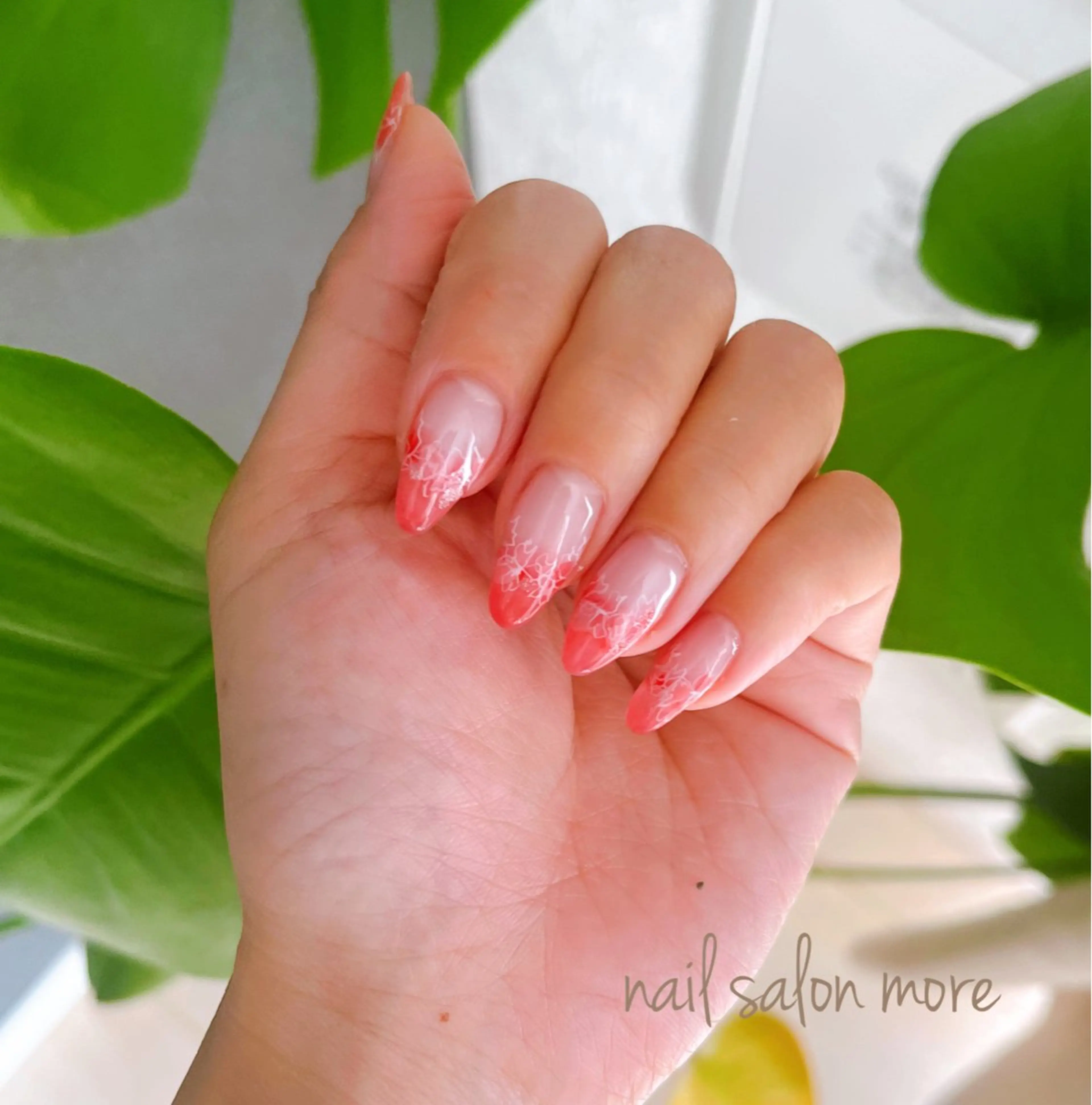 ネイル フレンチネイル 春ネイル nail salon moreのネイルデザイン