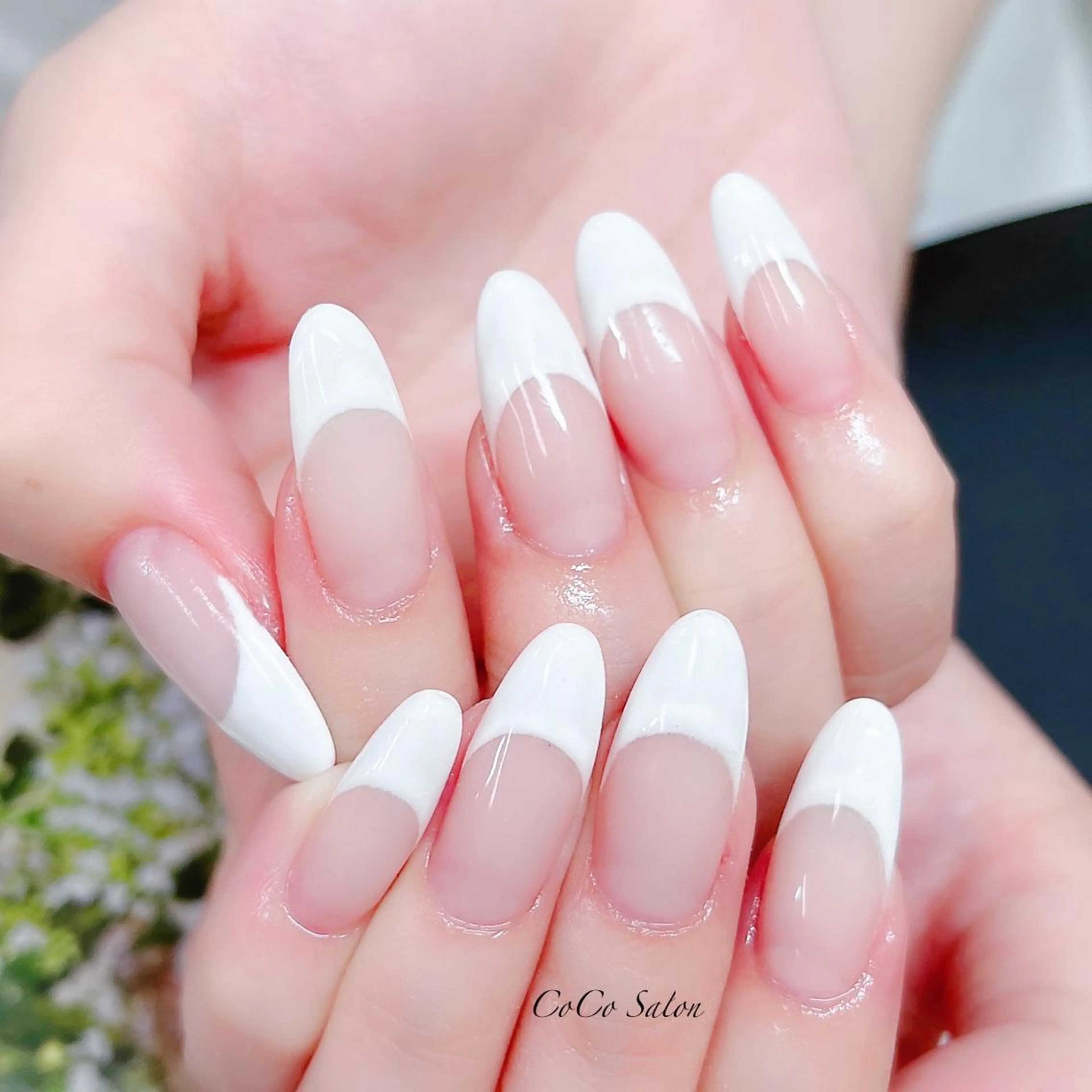 ネイル 成人式 長さ出し フレンチネイル ジェルネイル オフィスネイル CoCoSalon ネイル/まつ毛予約のネイルデザイン
