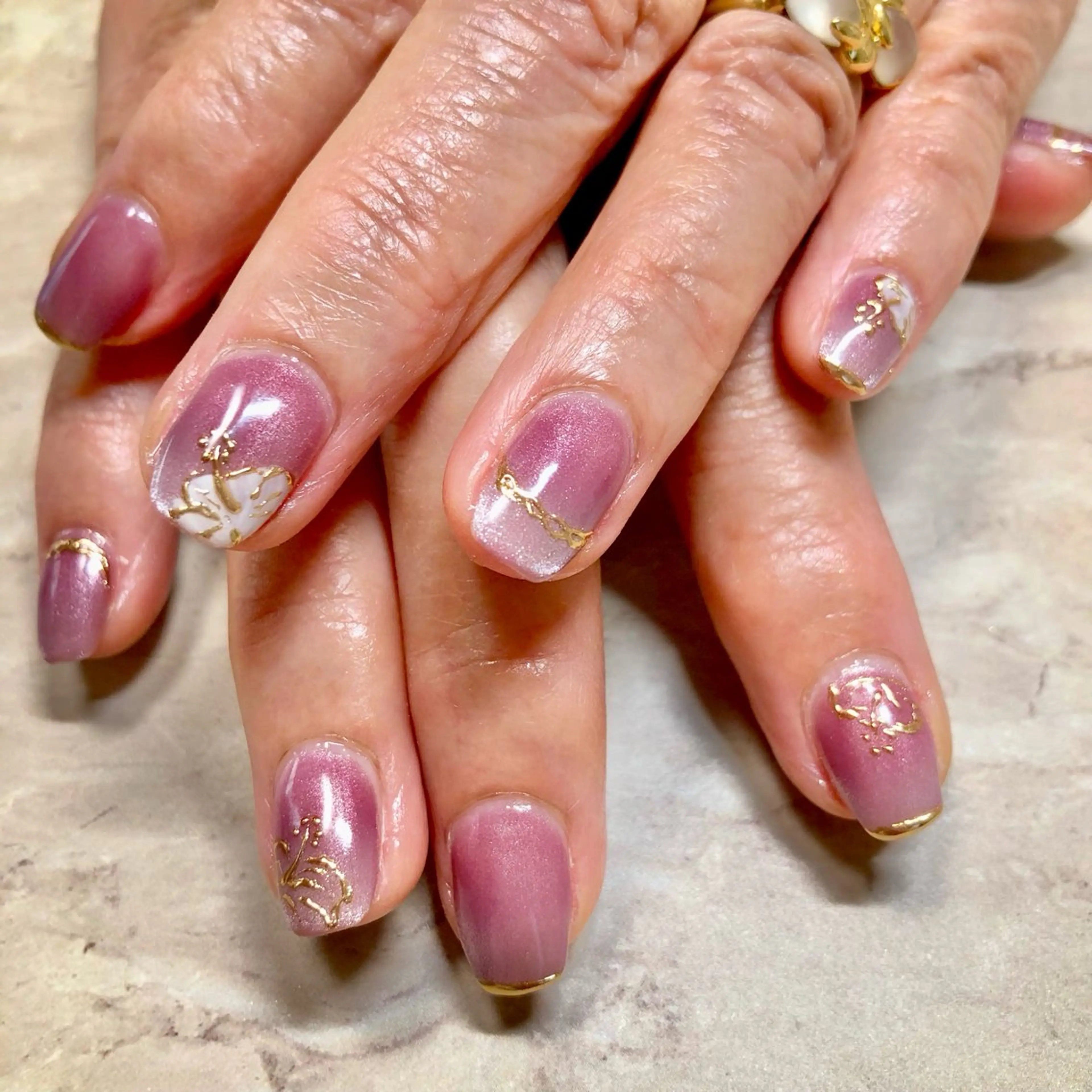 ネイル フレンチネイル マグネットネイル マグネットフレンチ ハンドネイル S nailのネイルデザイン