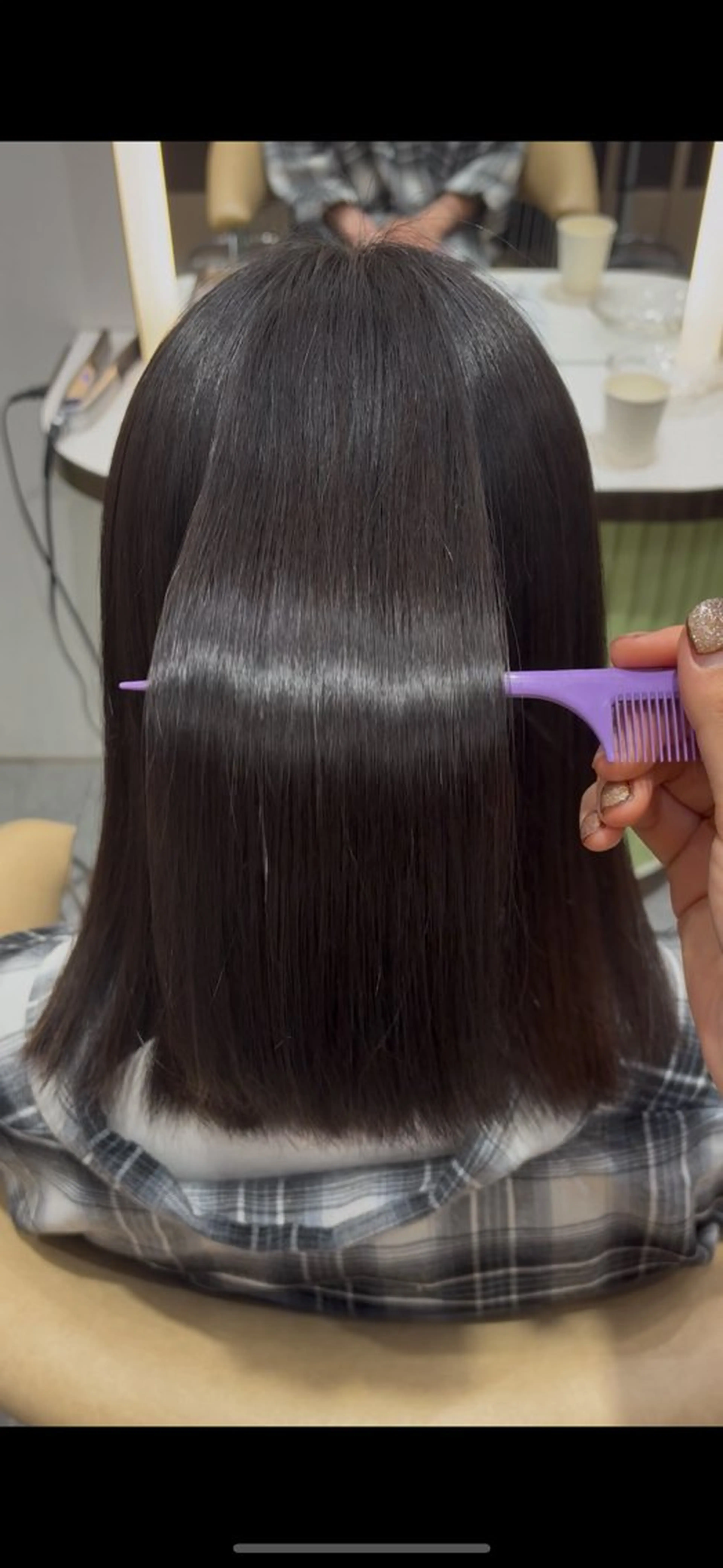 ミディアム 🌷カラー🫧縮毛矯 正モデル様募集/愛華のヘアスタイル
