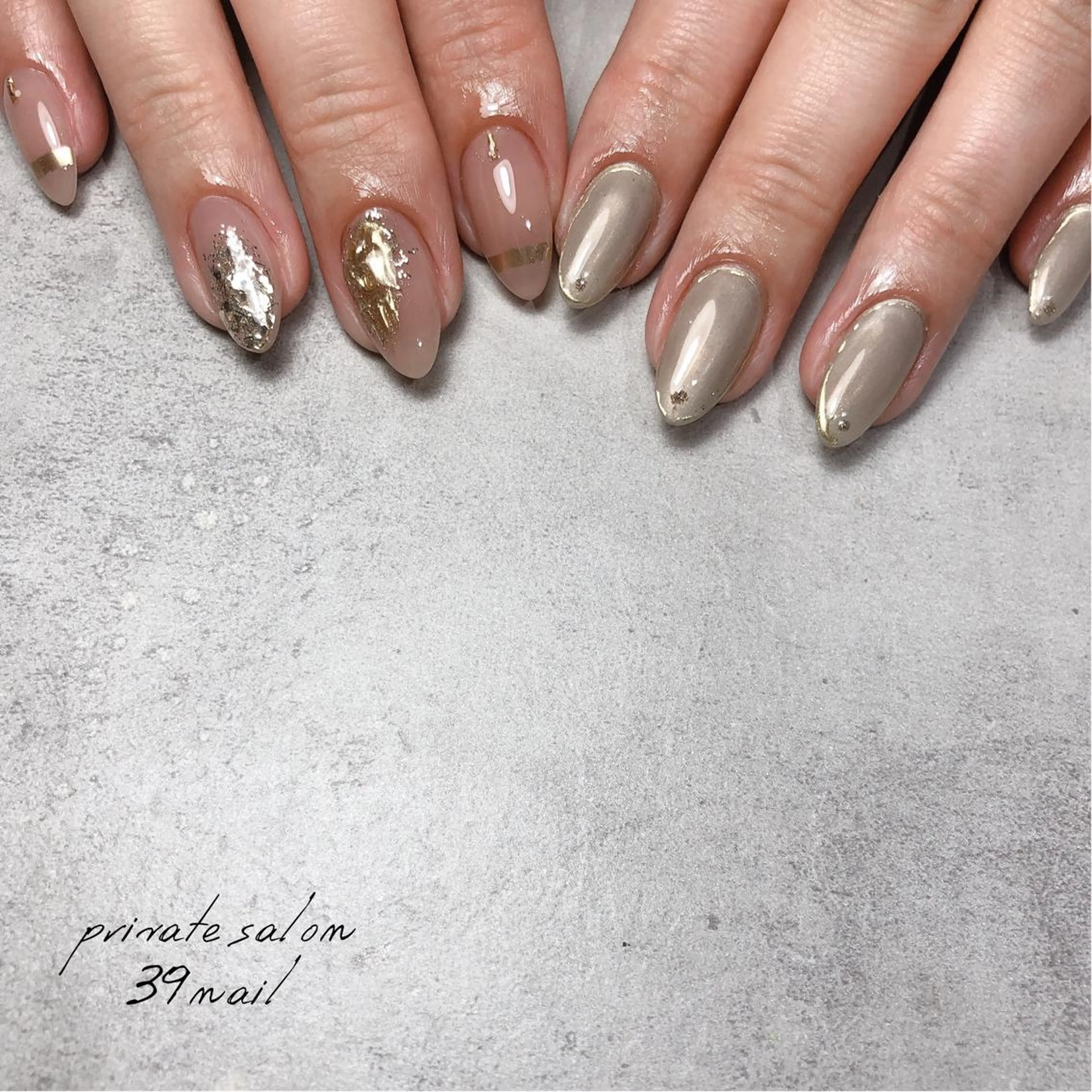 ミディアム ネイル ハンドネイル 京橋 【39nail】のネイルデザイン