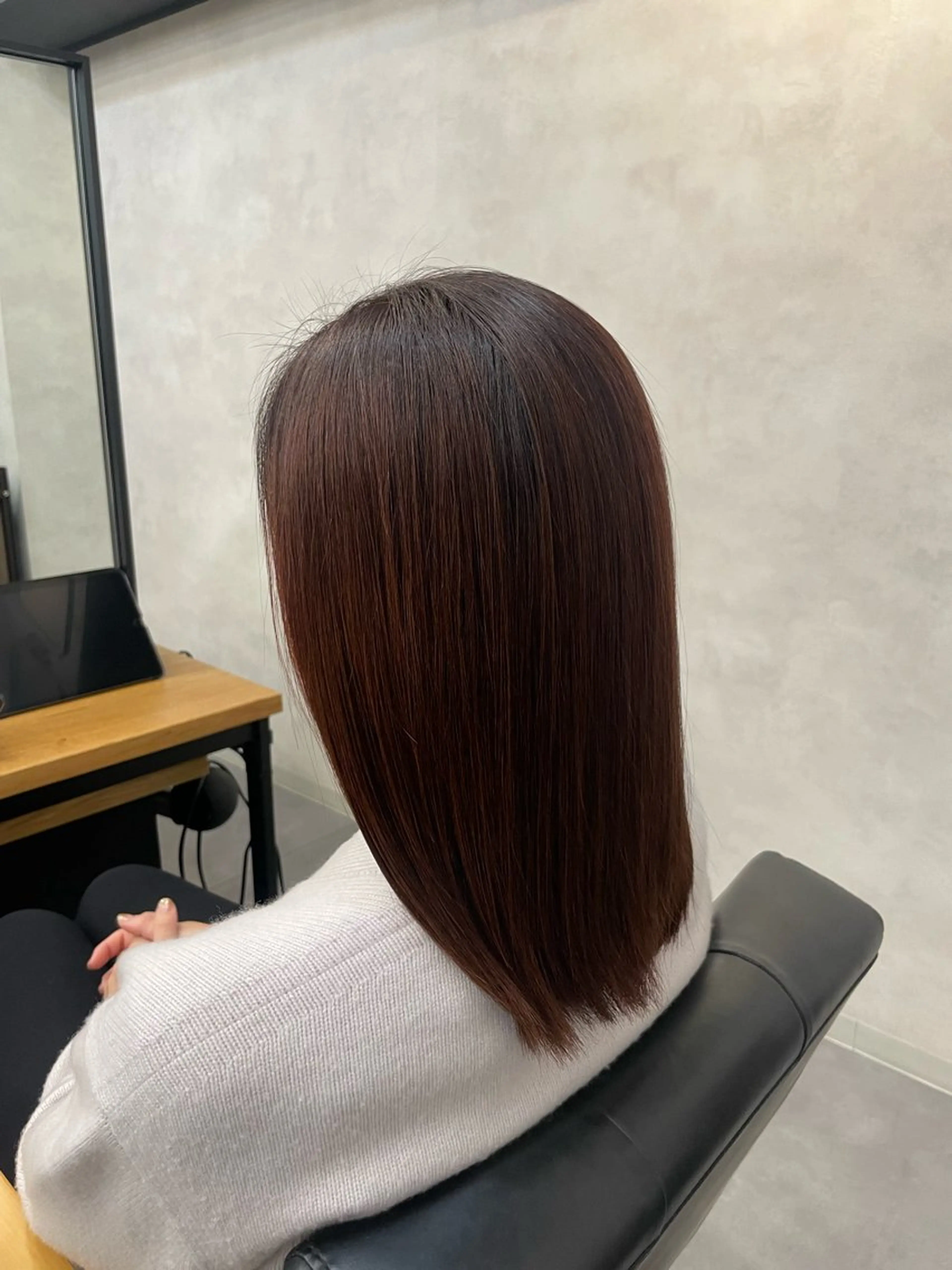 ミディアム カラー ヘアカラー トリートメント 今村 南穂のヘアスタイル