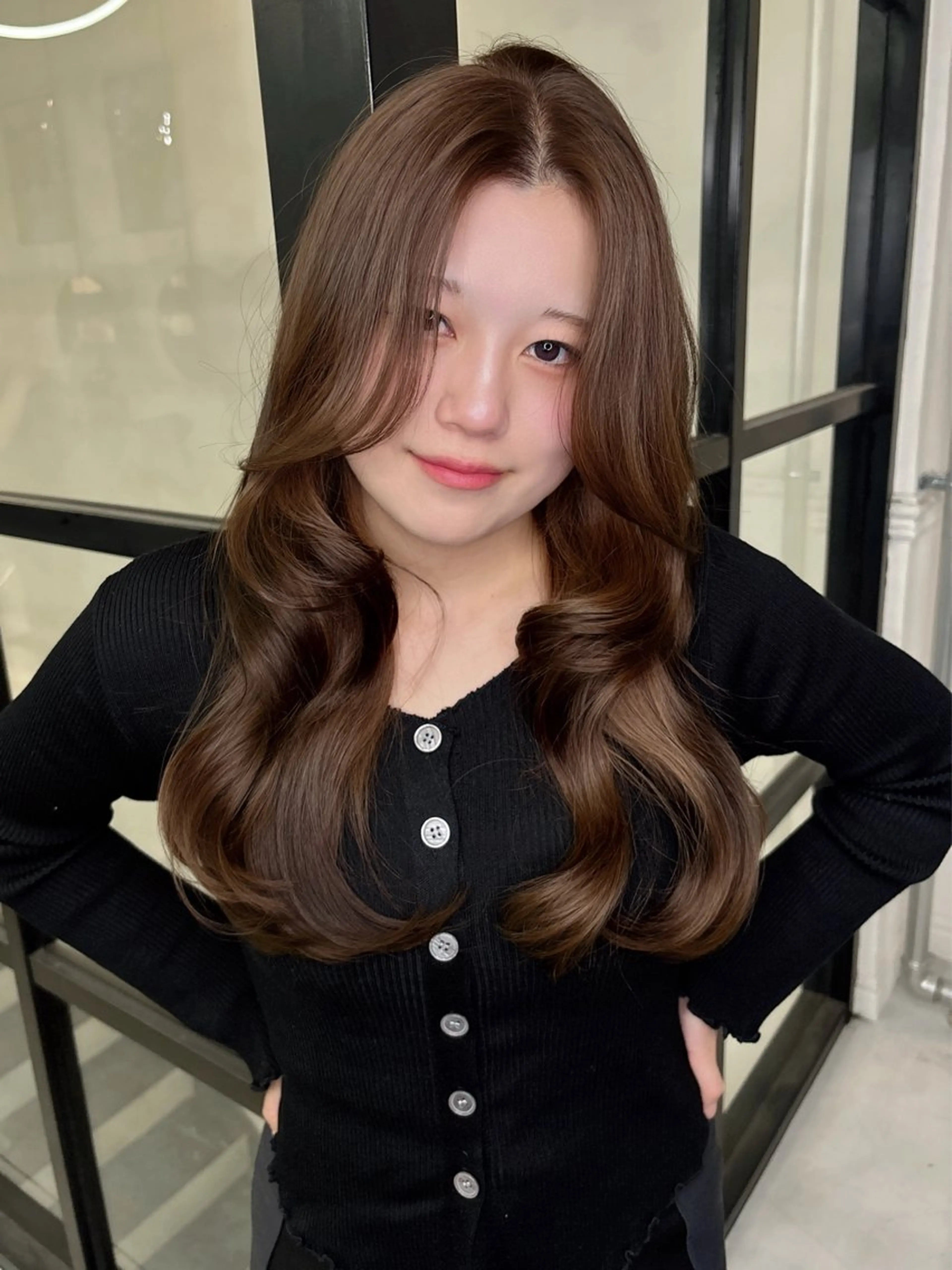 ロング カラー ブラウンカラー レイヤーカット カット ヘアカラー MaisonHALU 松浦光咲のヘアスタイル