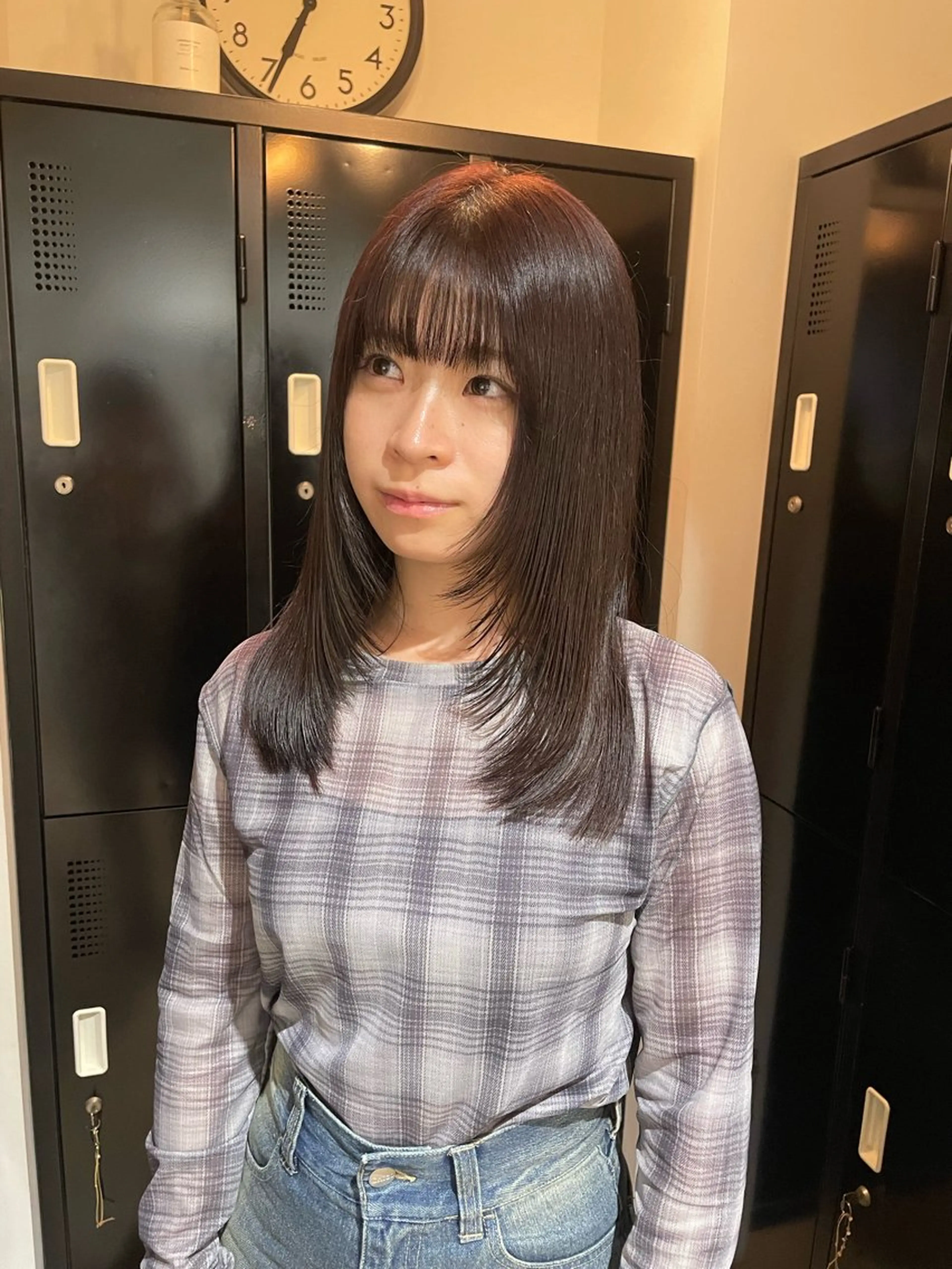 ロング カラー ラベンダーカラー レイヤーカット LOREN/ miuのヘアスタイル