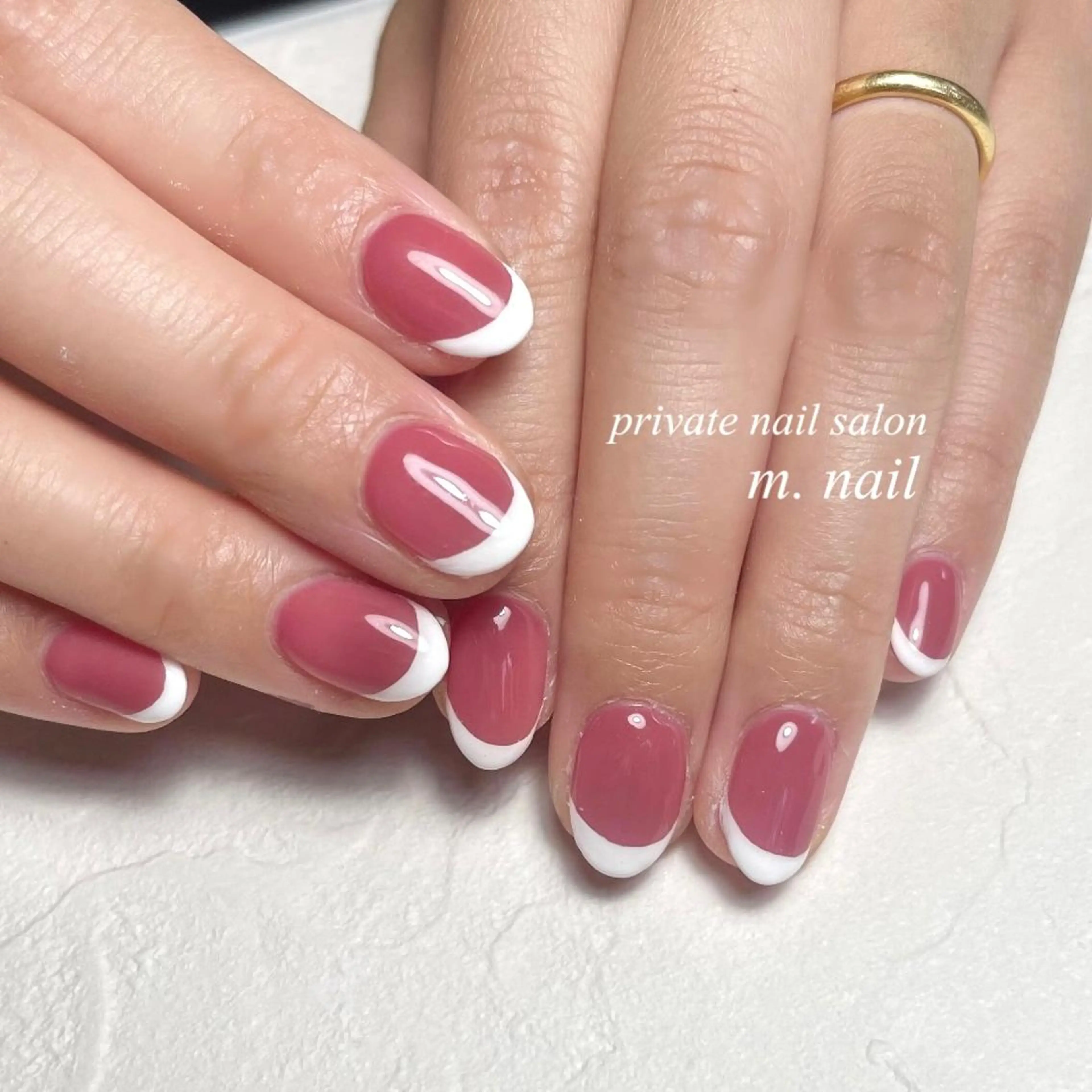 ネイル フレンチネイル ピンク 夏ネイル m.nail salonのネイルデザイン