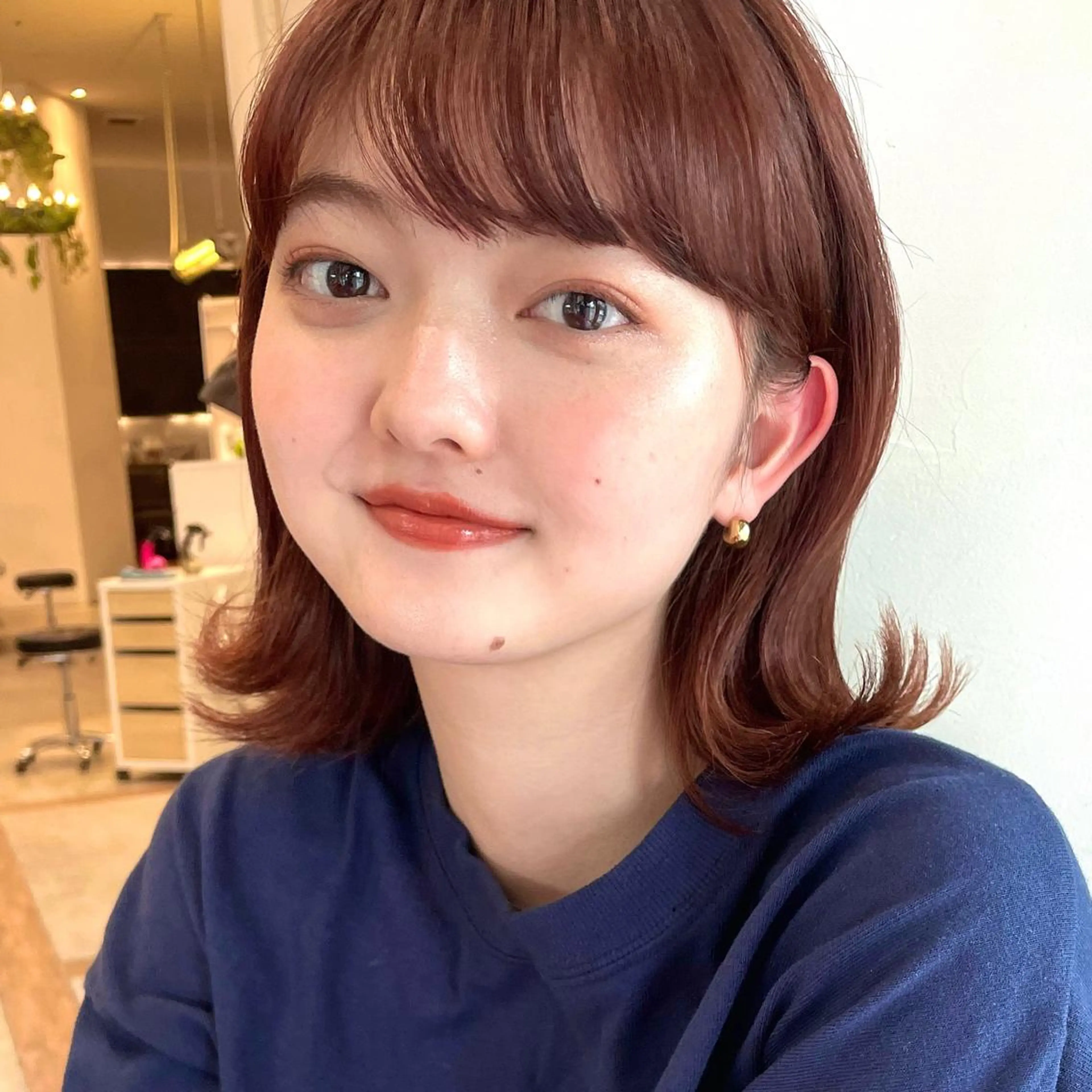 ミディアム カラー OAK 学芸大学所属・秋葉萌　透明感カラー /レイヤー/ボブ♡のヘアスタイル