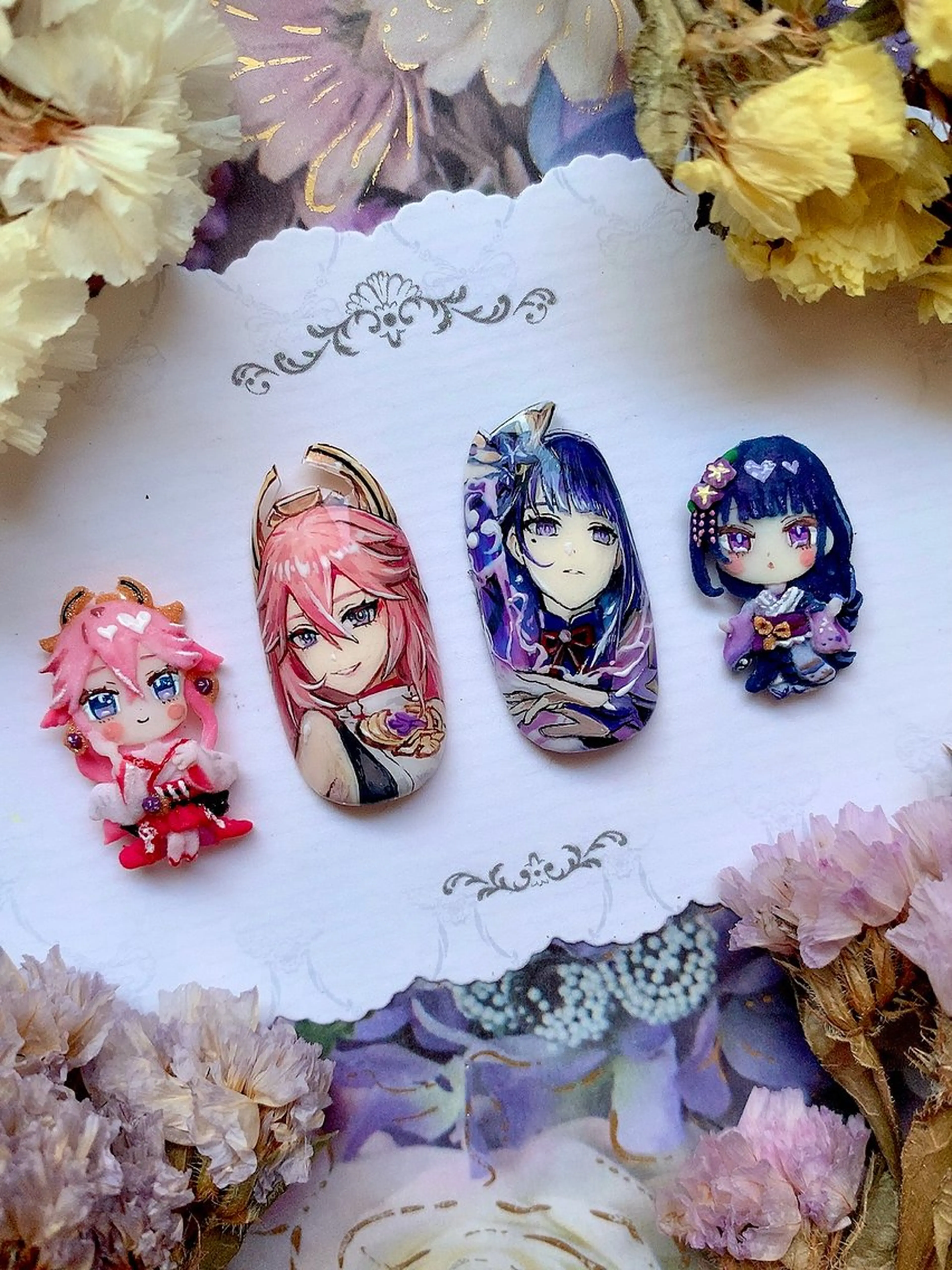 ネイル アートネイル ぷっくりネイル シェアサロンLei.g(レイジー)所属・3Dアートネイル💗 都築レナのネイルデザイン