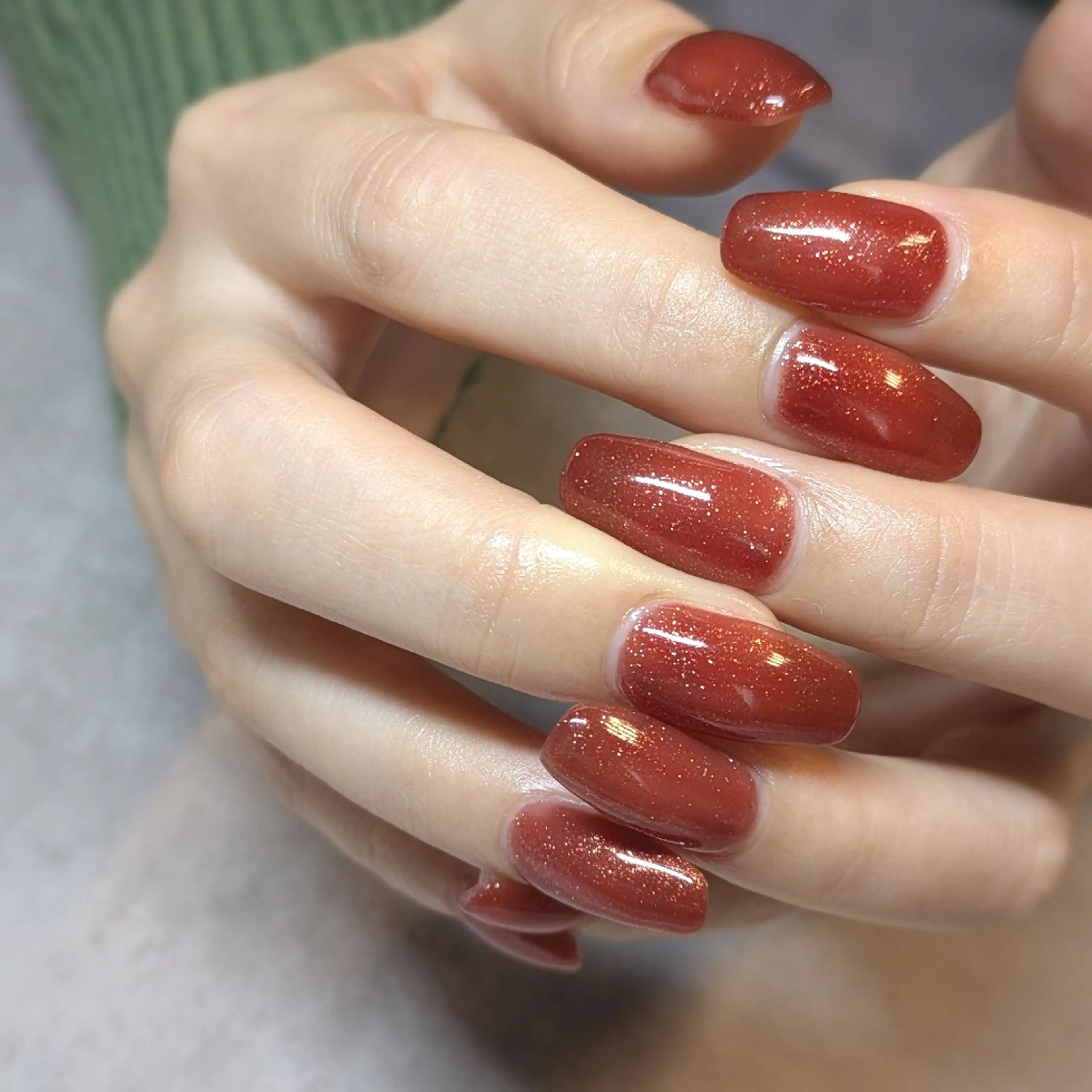 (10本ジェルオフなし)  シンプルデザイン※ラメ・マグネットネイルの写真