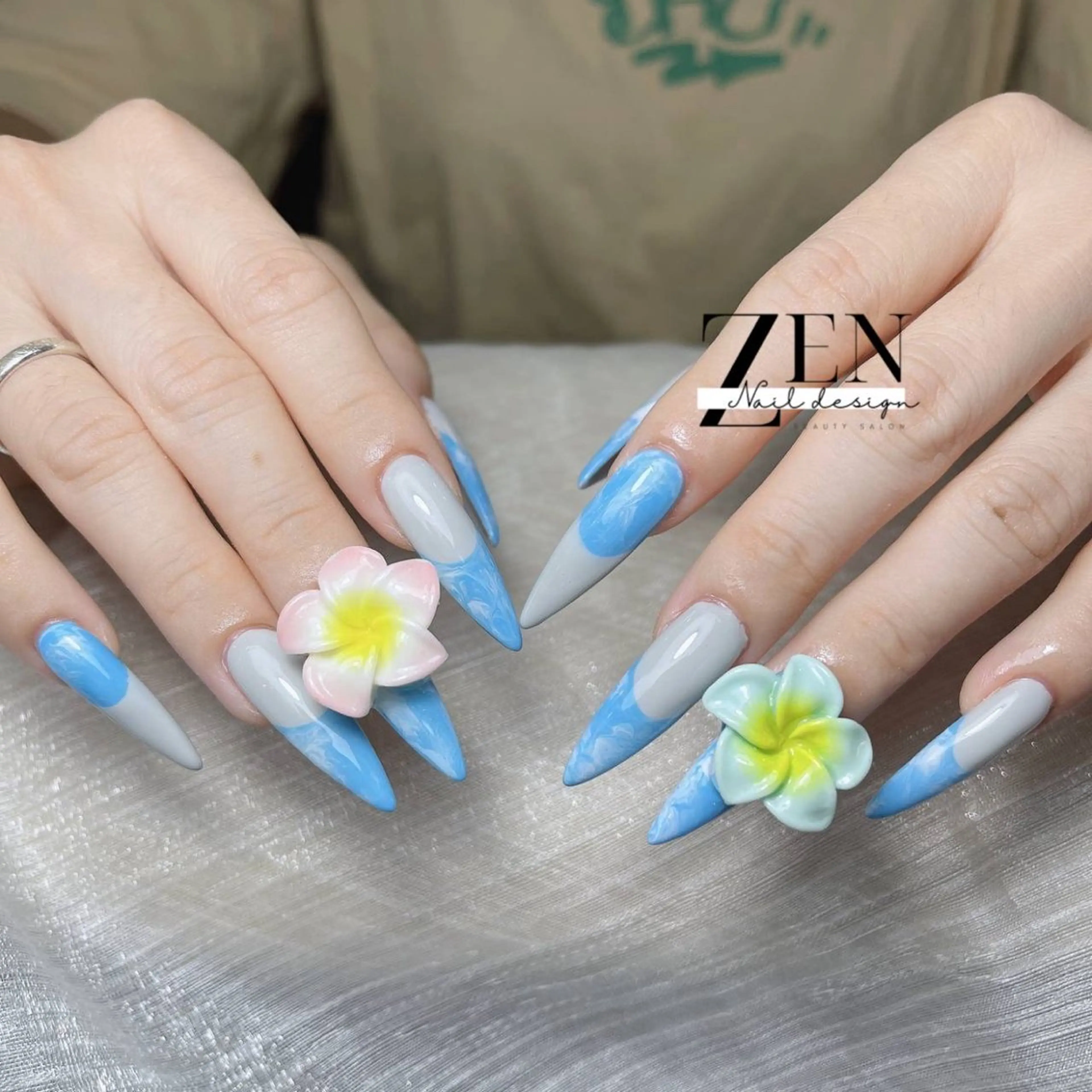 ネイル チークネイル 長さ出し フレンチネイル 韓国ネイル マグネットネイル ハンドネイル Zen Nail Design 池袋のネイルデザイン