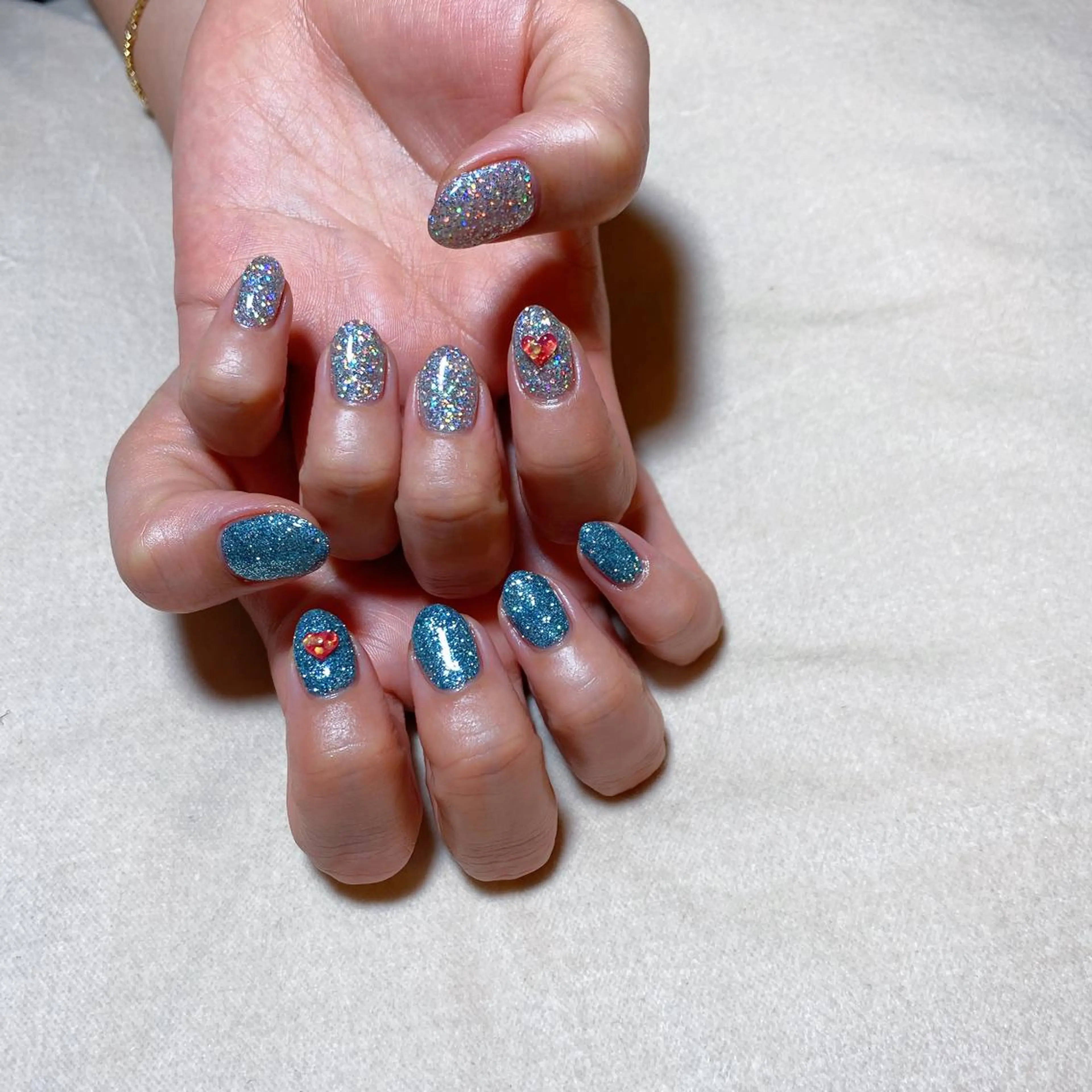 ネイル ラメ(グリッター) ハンドネイル Nail Room Bellisのネイルデザイン
